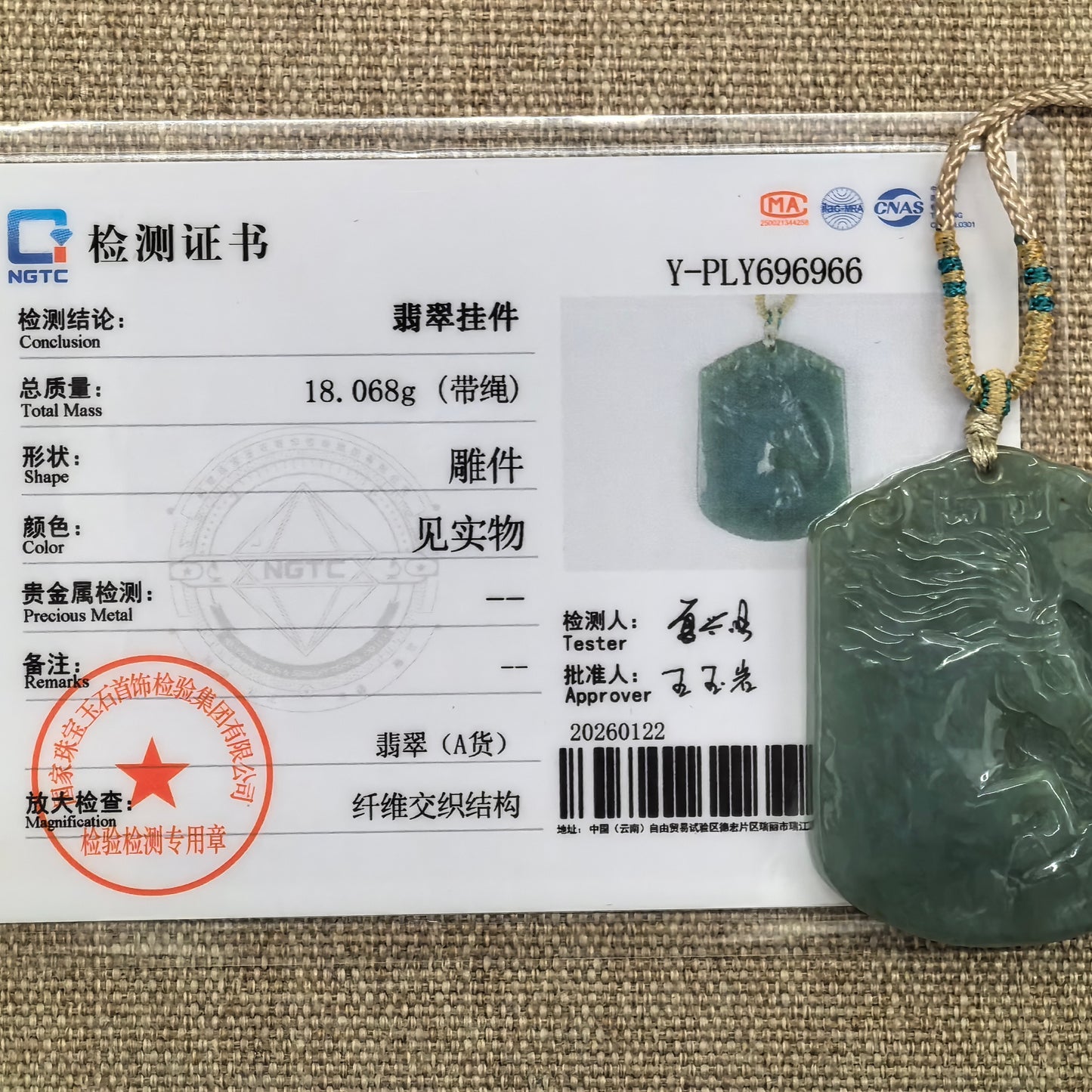 Natural Grade-A Glutinous Oily Green Jadeite Horse Plaque Pendant · Burmese Jade