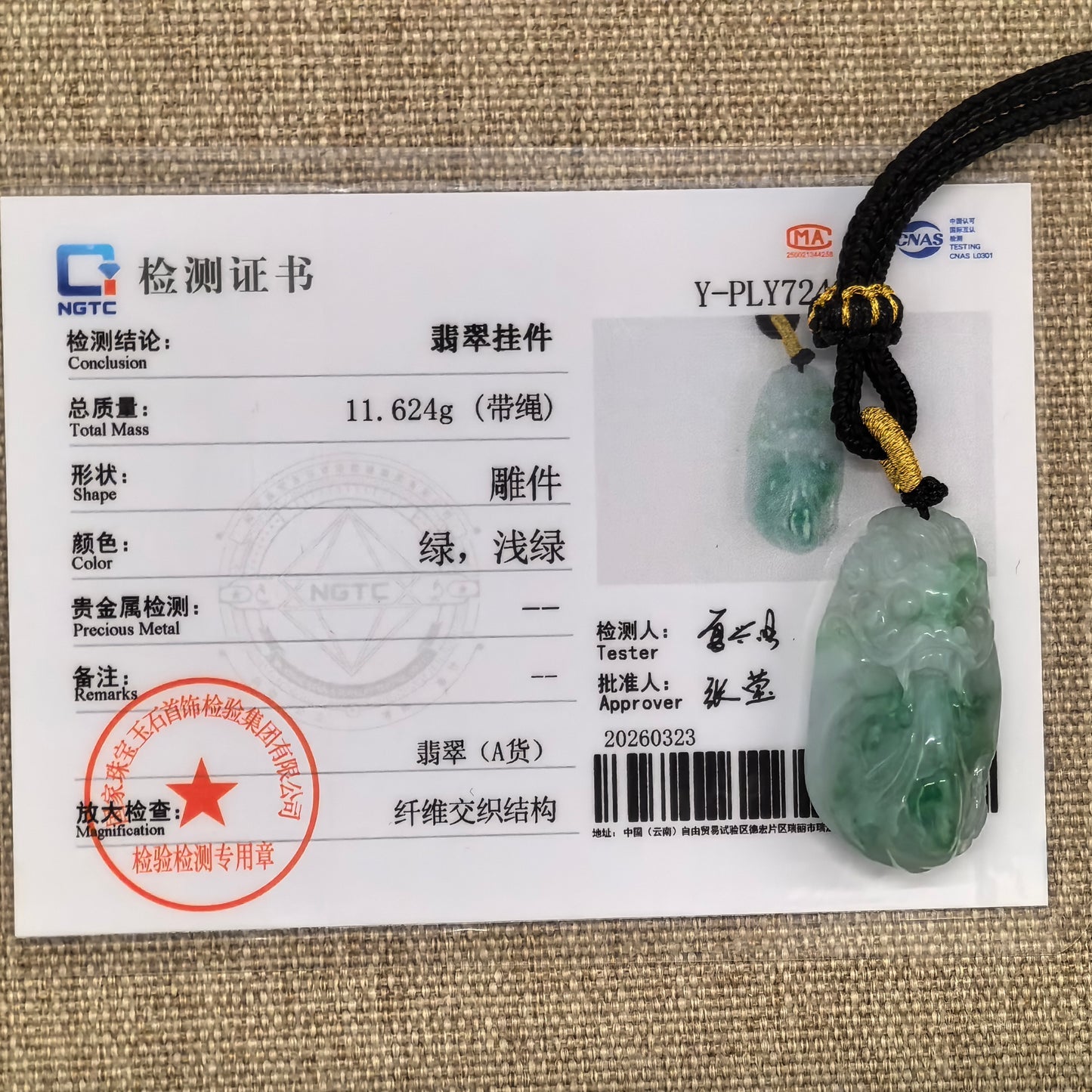 Natural Grade-A Jadeite Glutinous White-and-Green Dragon Head Pendant · Burmese Jade