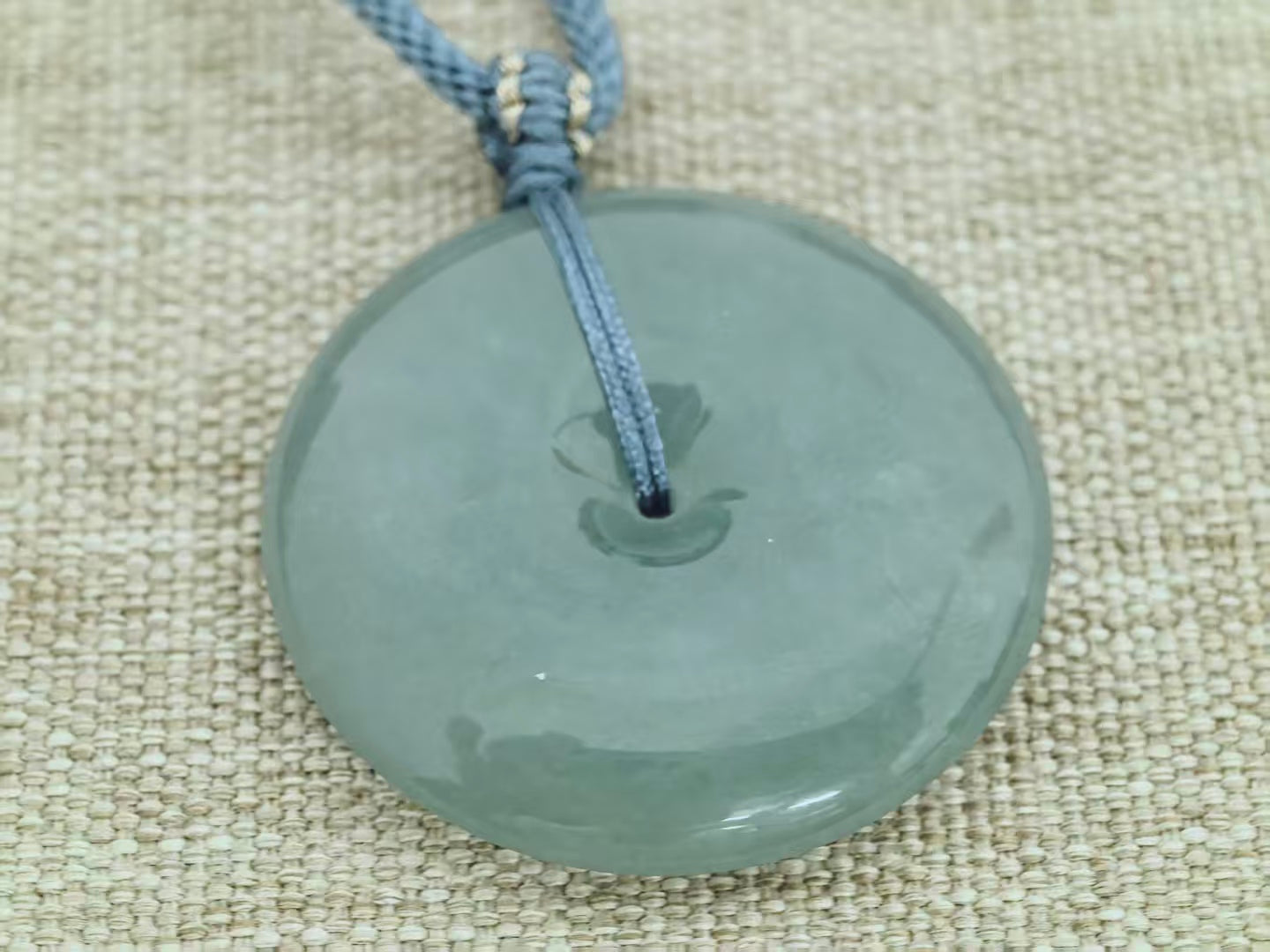 Natural Grade-A Green Glutinous Jadeite Peace Pendant · Burmese Jadeite