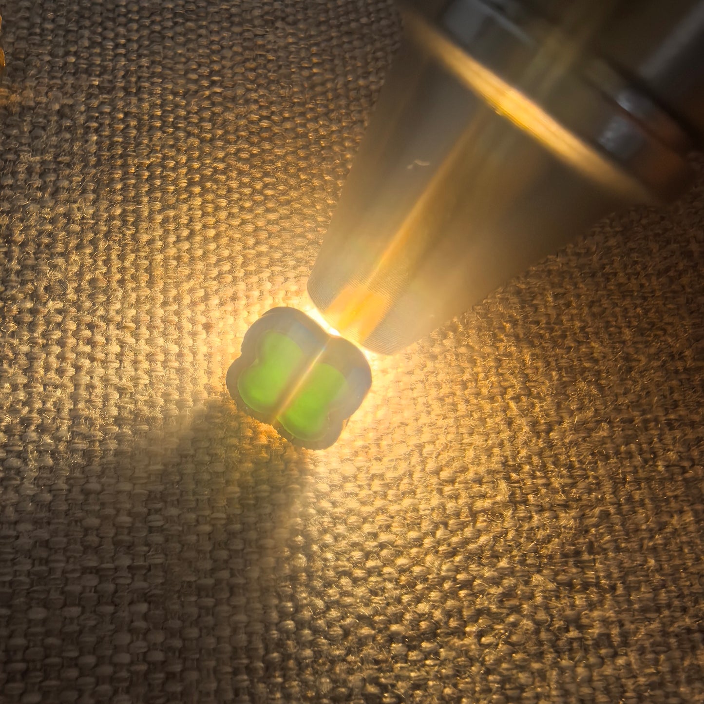 Natural Grade-A Jadeite 18K Gold Ink Jadeite Clover Stud Earrings ·Burmese Jade