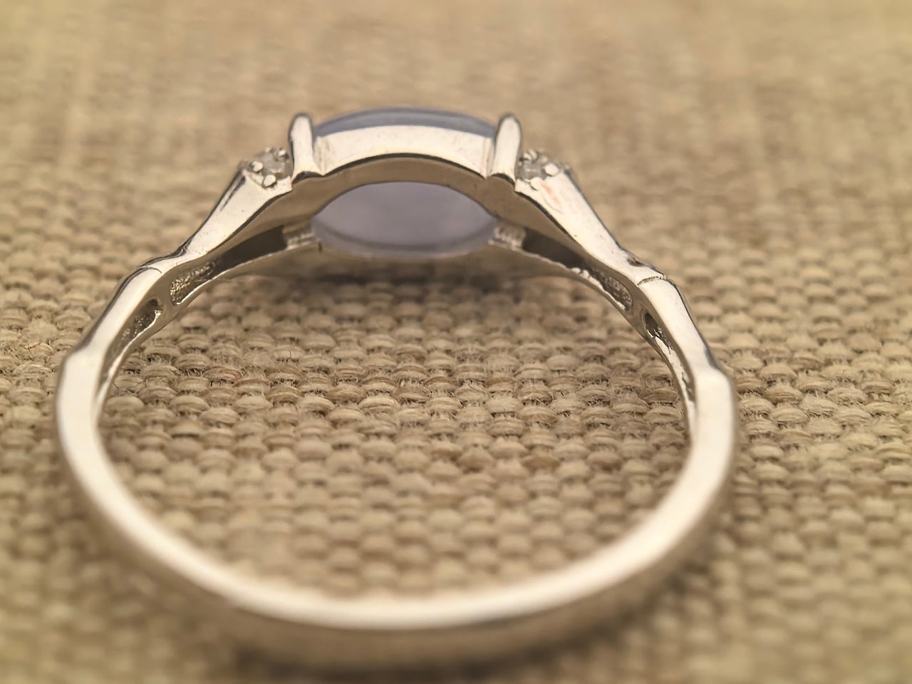 Natural Grade-A Silver-Set Glutinous Icy Lavender Jadeite Ring · Burmese Jadeite