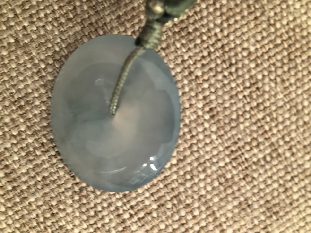 Natural Grade-A Jadeite Icy Translucent Clear-Green Peace Pendant ·Burmese Jade