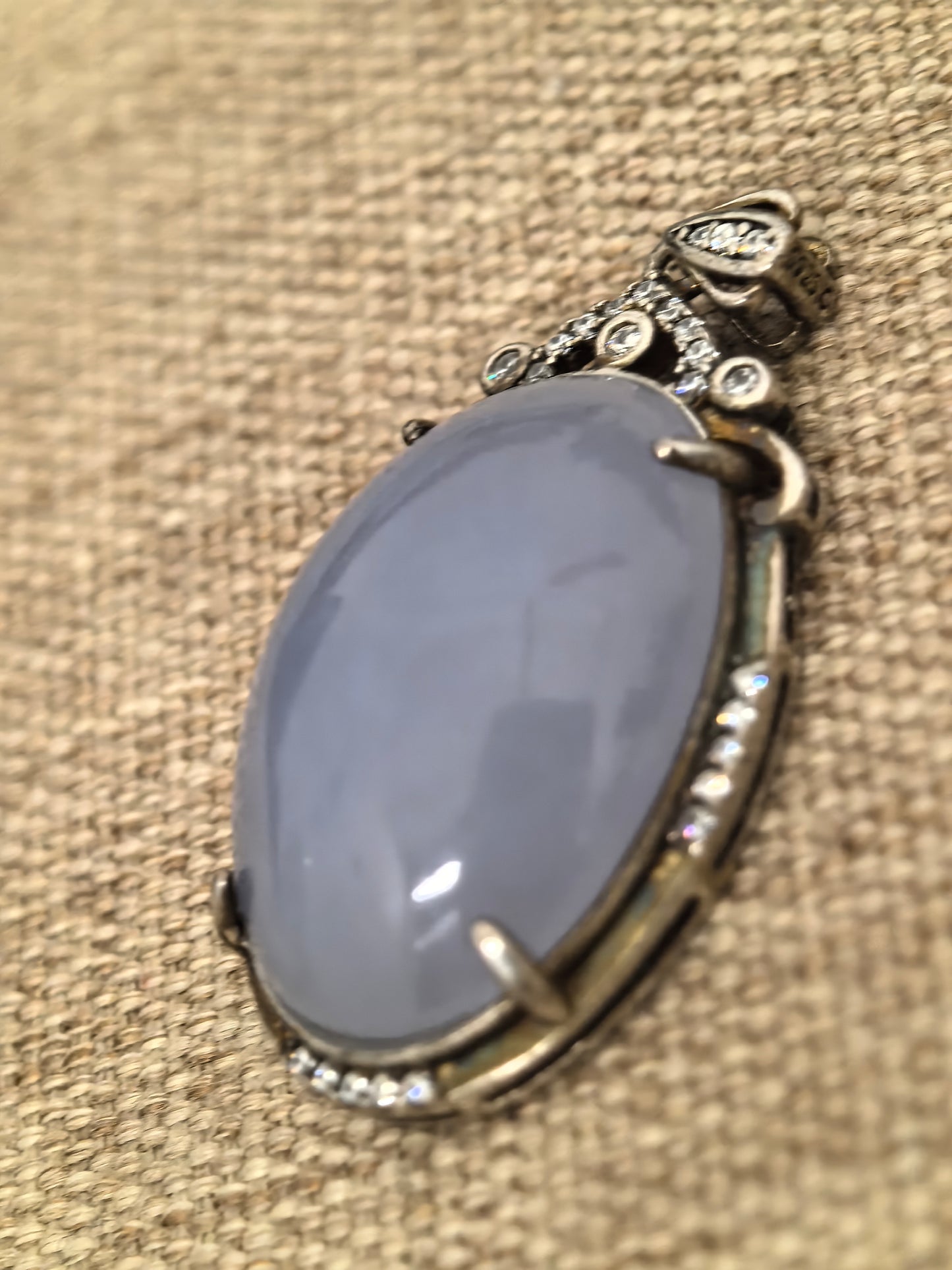 Natural Grade-A Jadeite Pendant – Glutinous Lavender Jade with Silver Setting · Burmese Jade