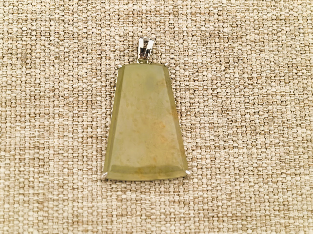 Natural Grade-A Icy Yellow Jadeite Plain Jade Plaque Pendant in Platinum Pt950 · Burmese Jadeite