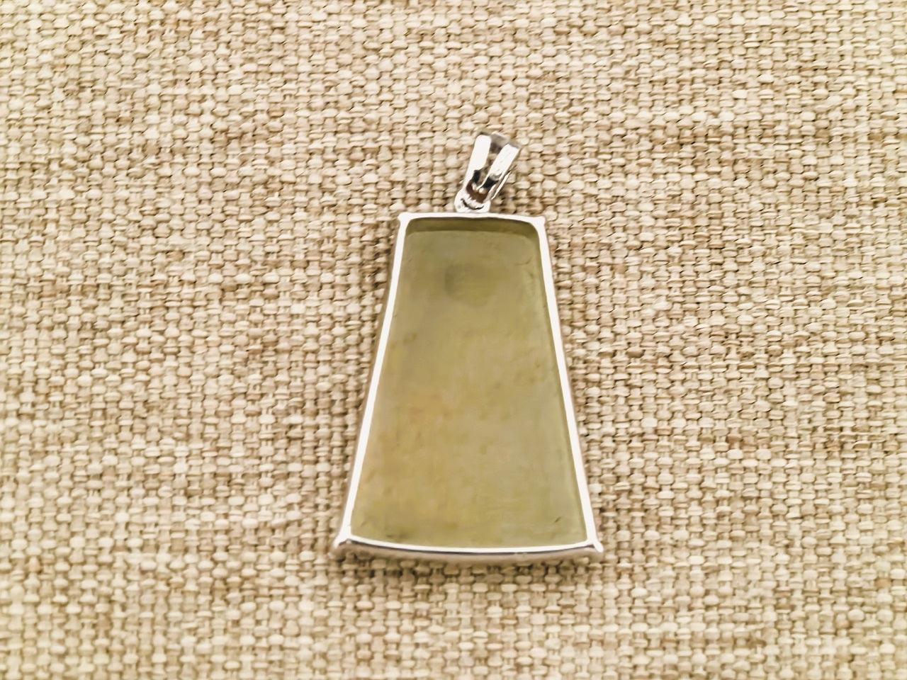 Natural Grade-A Icy Yellow Jadeite Plain Jade Plaque Pendant in Platinum Pt950 · Burmese Jadeite