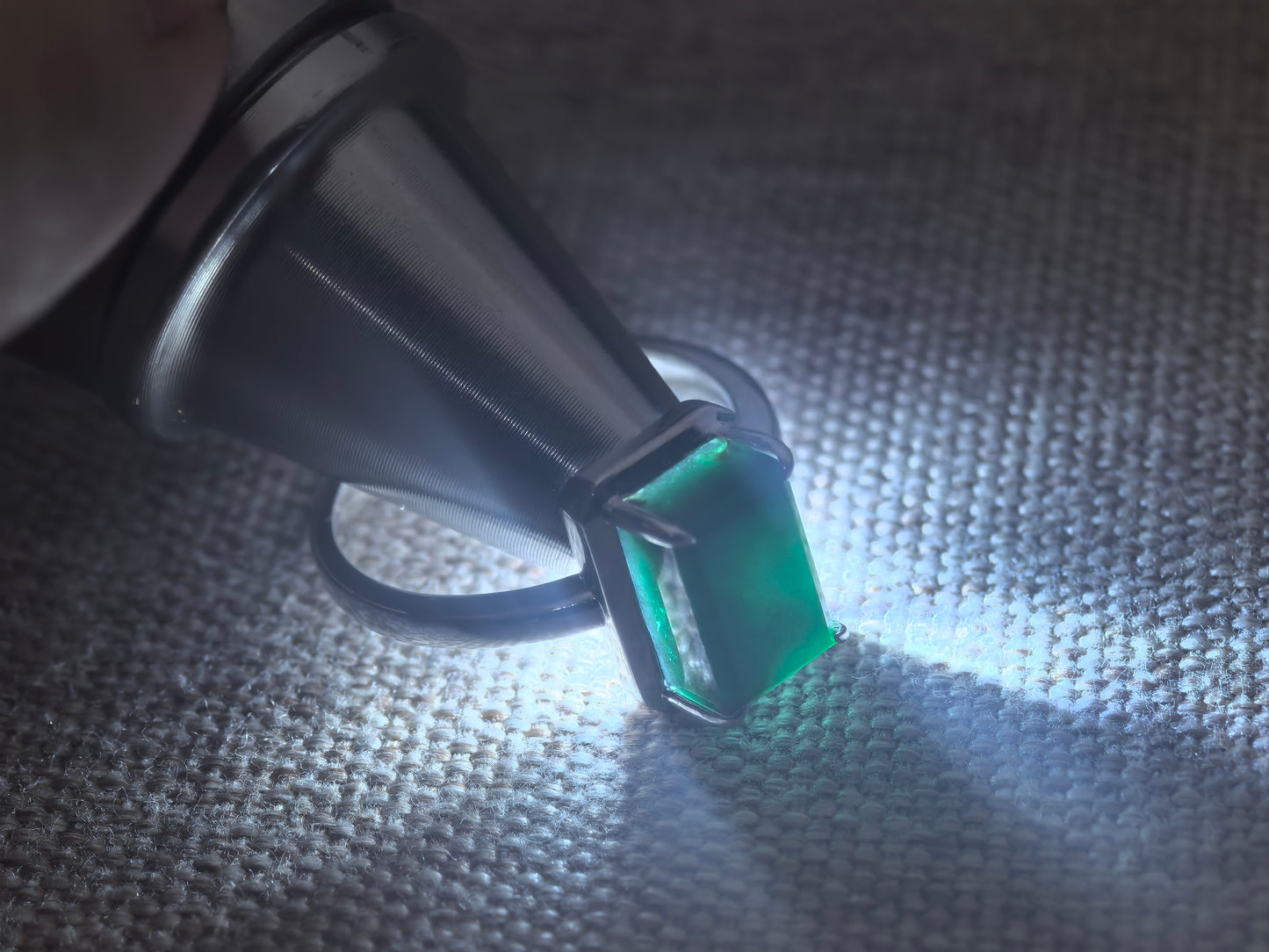 Natural Grade-A Jadeite “Black Jade” Ring – Ink Jadeite with Platinum Pt950 Setting · Burmese Jade