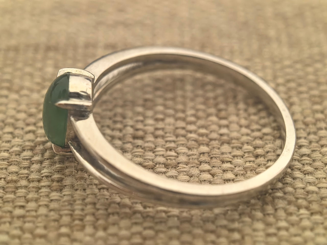 Natural Grade-A Jadeite Icy Green Solitaire Ring – Burmese Jade Pt950 Platinum Setting