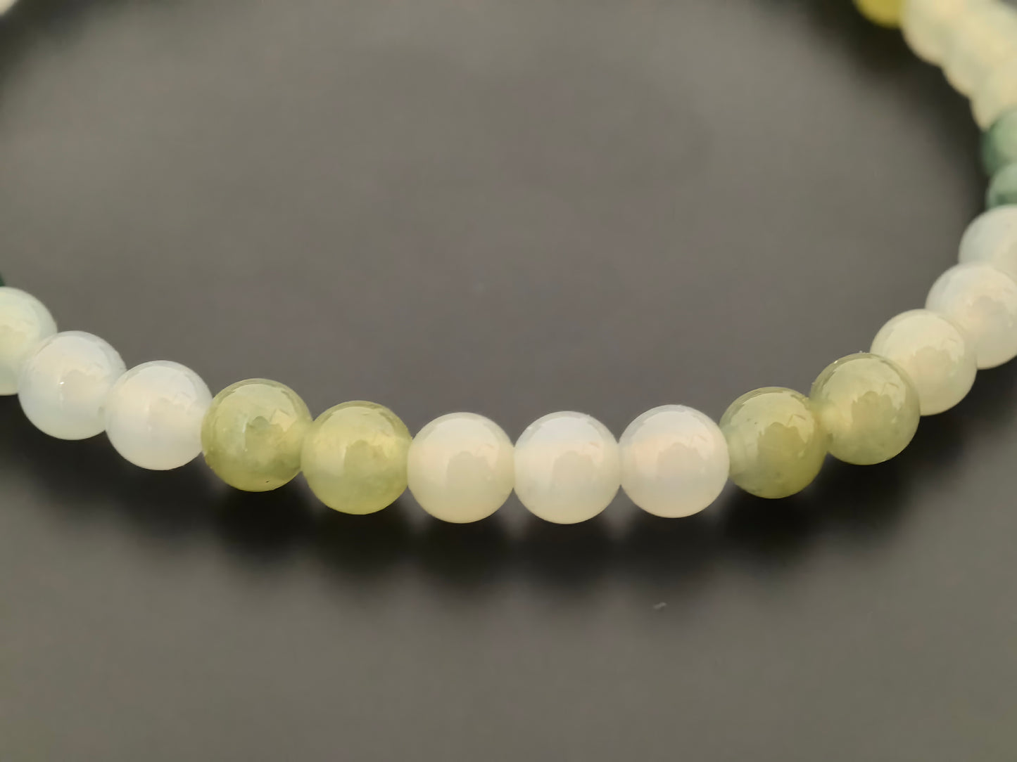 Natural Grade-A Jadeite Bracelet – Multicolor Icy Glutinous Burmese Jade Beads 4.6mm