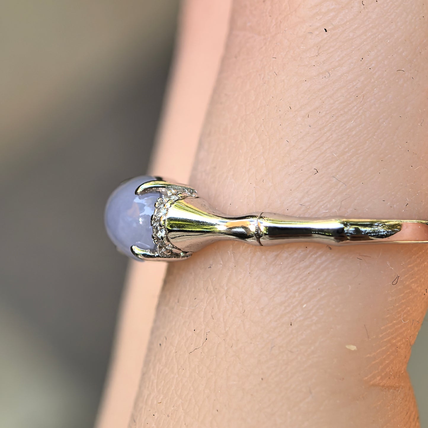 Natural Grade-A Silver-Set Glutinous Icy Lavender Jadeite Ring · Burmese Jadeite