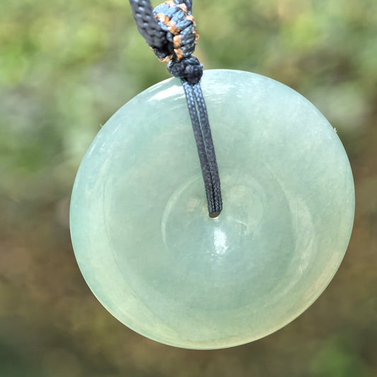 Natural Grade-A Green Glutinous Jadeite Peace Pendant · Burmese Jadeite