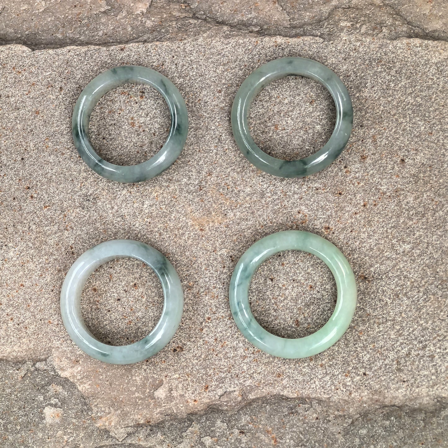 Natural Grade-A Jadeite Glutinous Green Ring Band · Burmese Jade