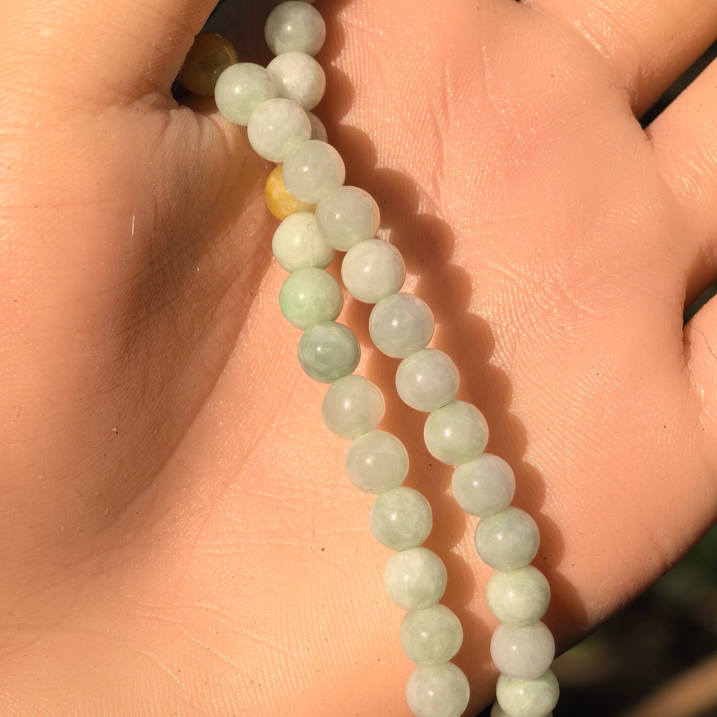 Natural Grade-A Jadeite Glutinous Light Green Bead Multi-Wrap Strand · Burmese Jade 5.8mm
