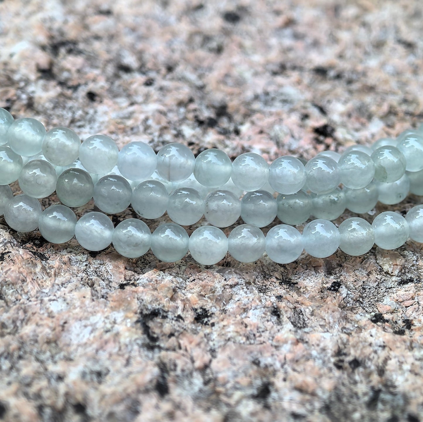 Natural Grade-A Jadeite Long Beaded Strand – High Icy Burmese Jade Mini Beads, Necklace or Multi-Layer Bracelet