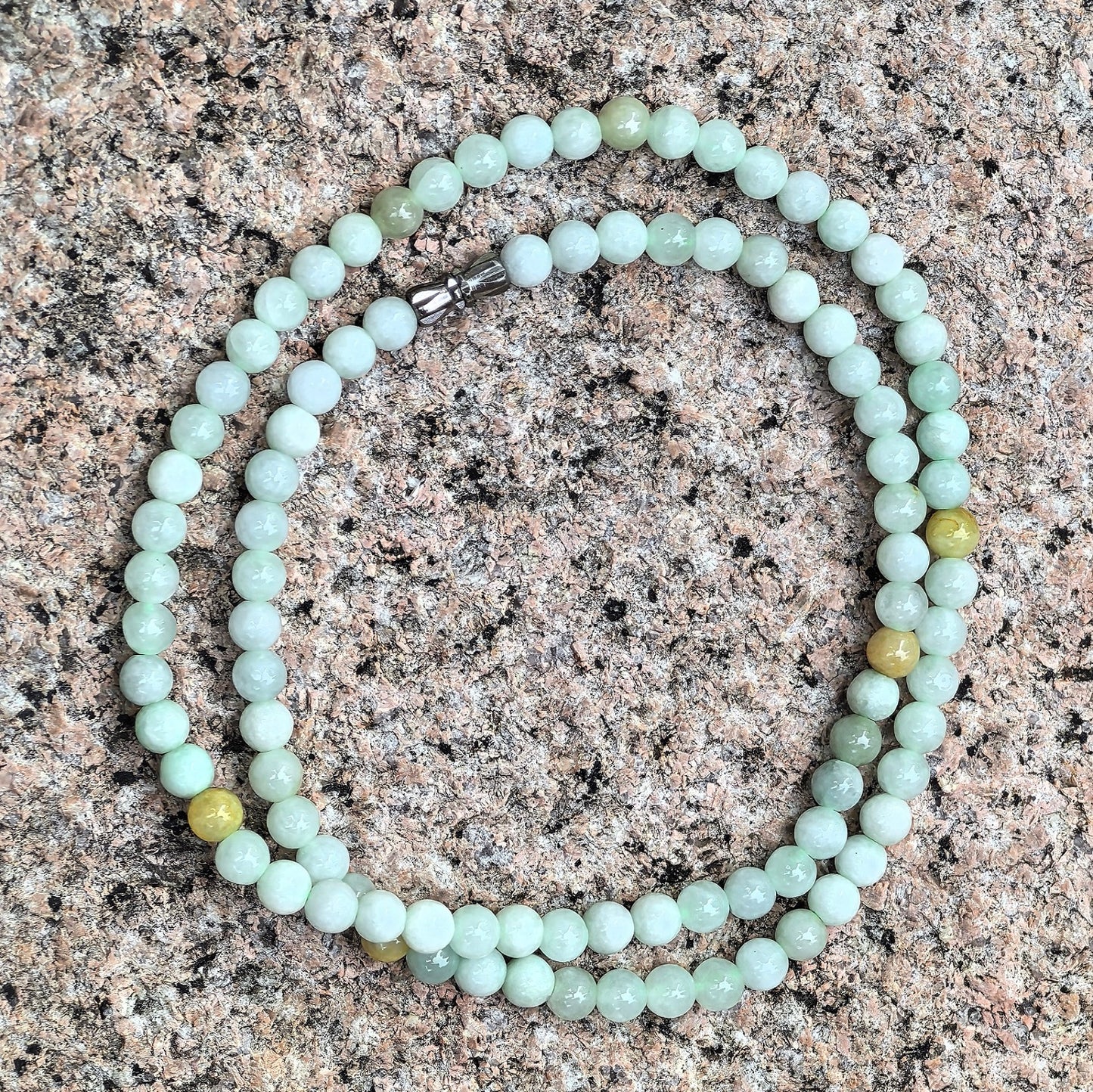 Natural Grade-A Jadeite Glutinous Light Green Bead Multi-Wrap Strand · Burmese Jade 5.8mm