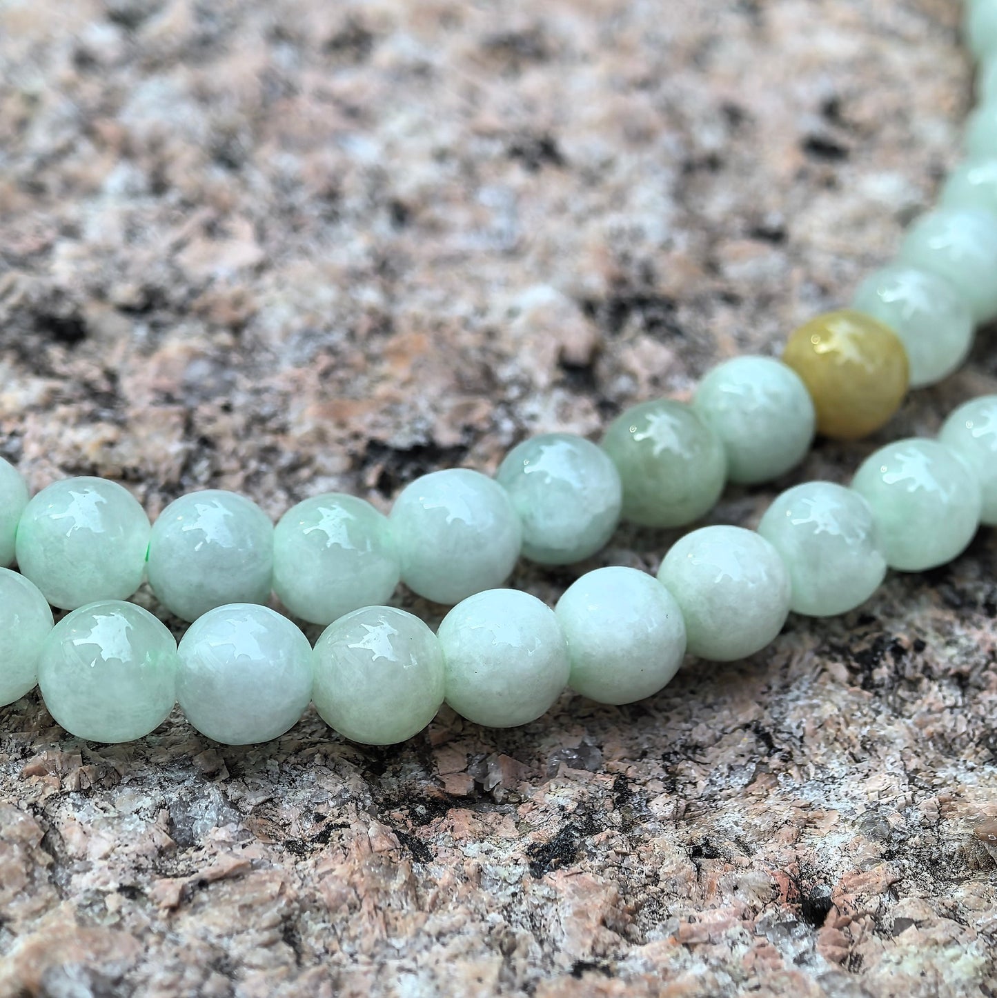 Natural Grade-A Jadeite Glutinous Light Green Bead Multi-Wrap Strand · Burmese Jade 5.8mm