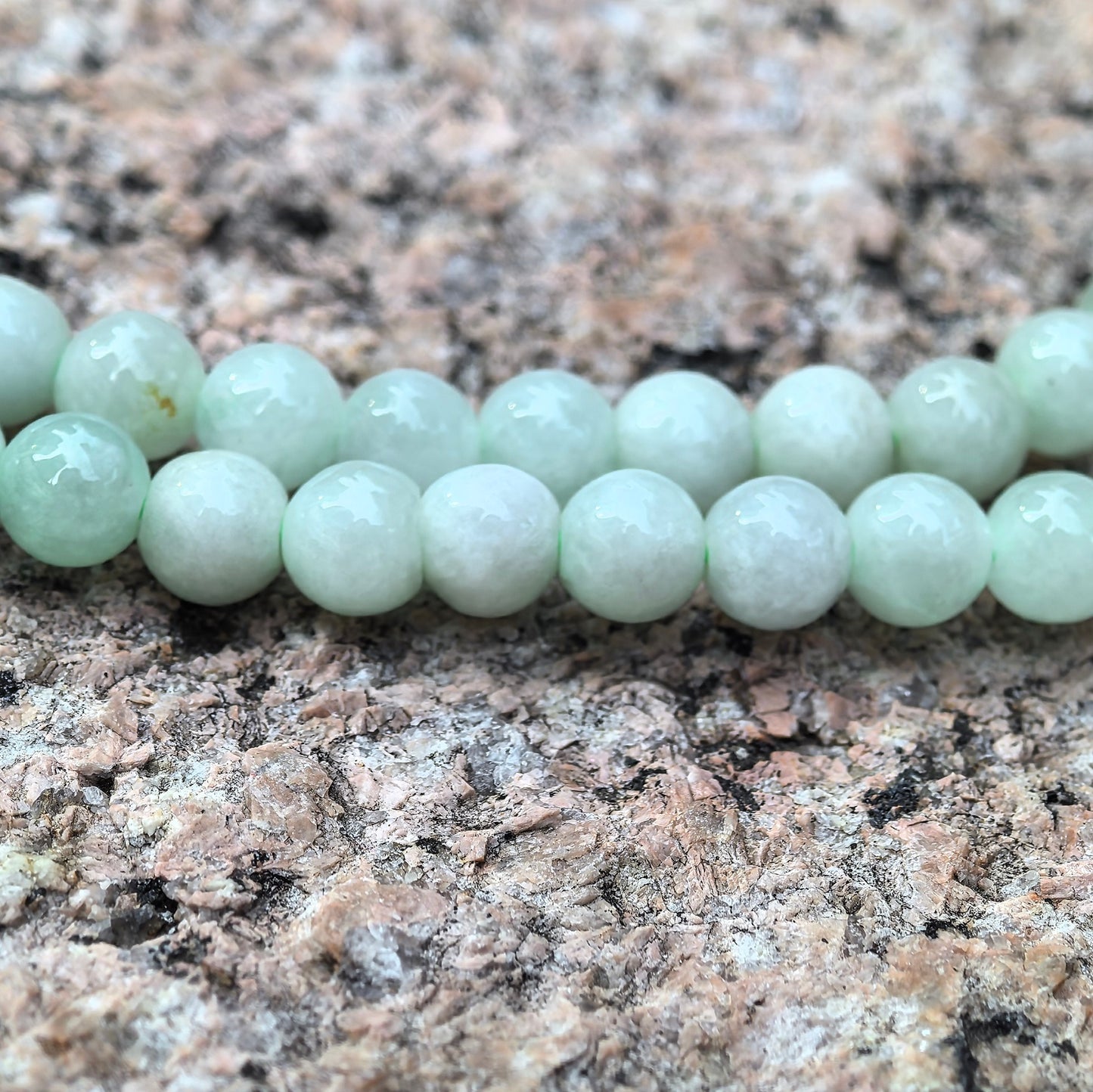 Natural Grade-A Jadeite Glutinous Light Green Bead Multi-Wrap Strand · Burmese Jade 5.8mm