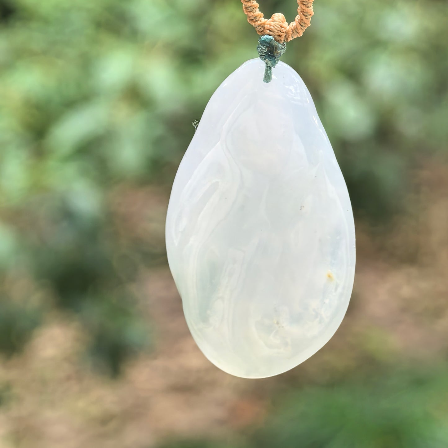 Natural Grade-A Jadeite Icy Glutinous Lotus Fish Pendant · Burmese Jade