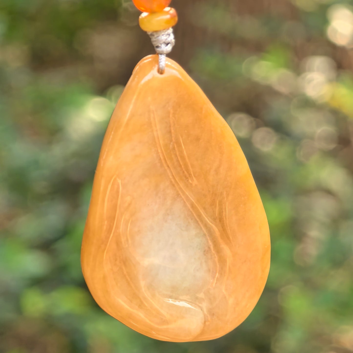 Natural Grade-A Jadeite Glutinous Icy Yellow “Monkey King Returns” Pendant · Burmese Jade