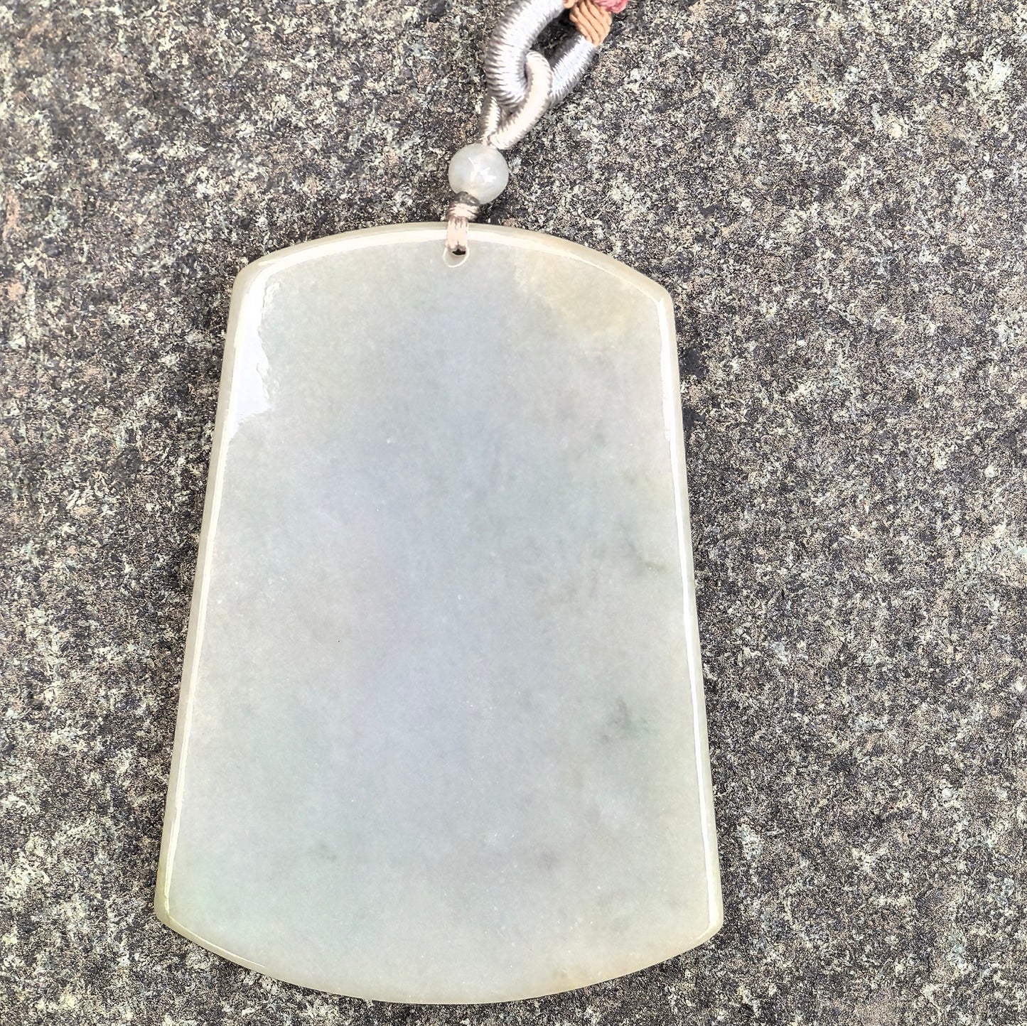 Natural Grade-A Glutinous Jadeite Guan Gong Pendant ·Burmese Jade
