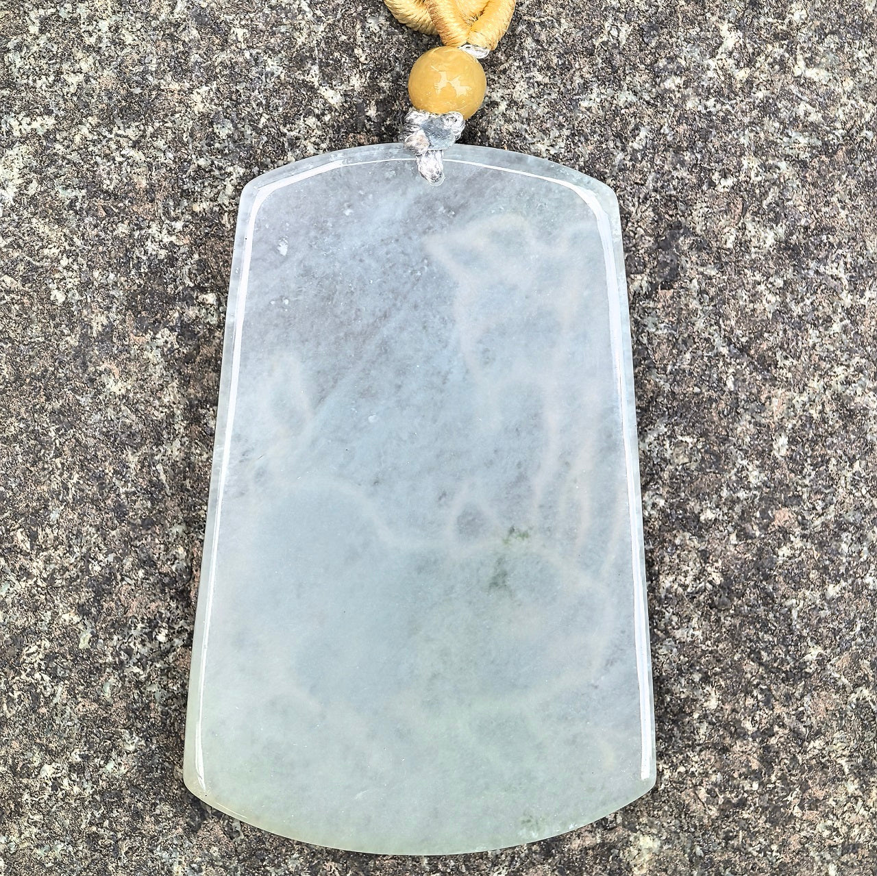 Natural Grade-A Glutinous-Icy Light Green Pig Jadeite Plaque Pendant ·Burmese Jade