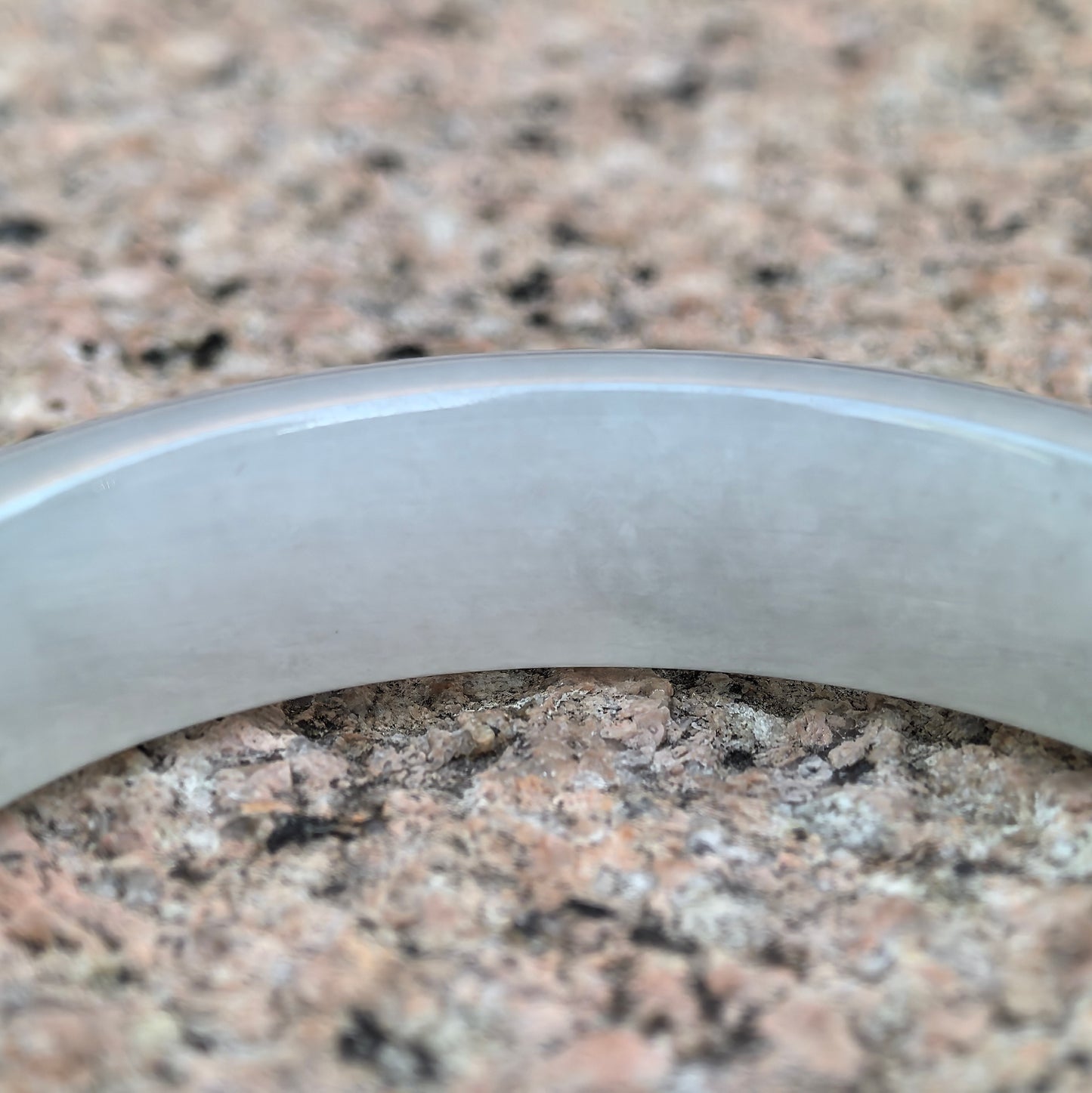 Natural Grade-A Jadeite Glutinous Icy White Classic D-shape Bangle · Burmese Jade
