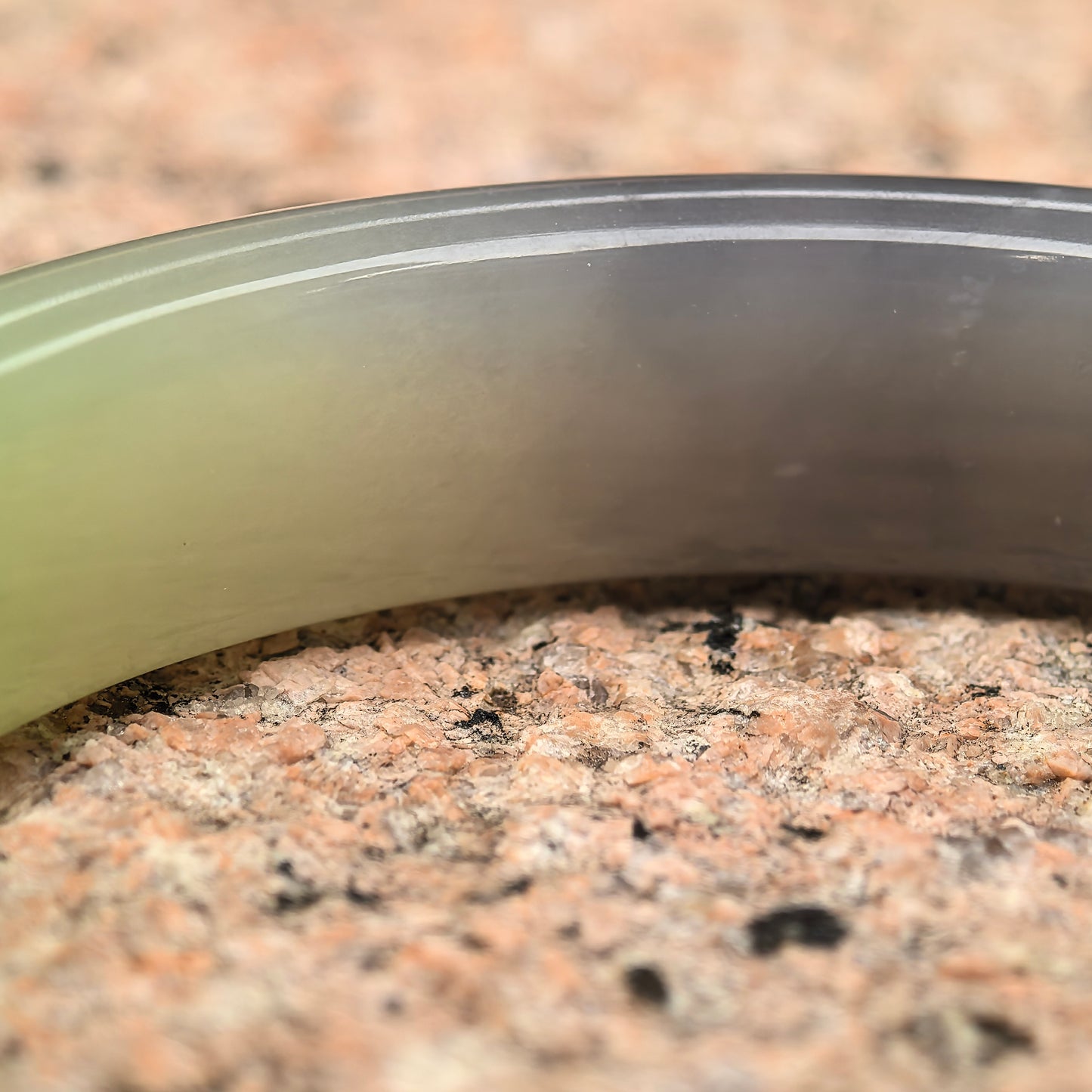 Natural Nephrite Smoky Purple & Celadon Green Two-tone D-shape Bangle · Hetian Jade 54mm