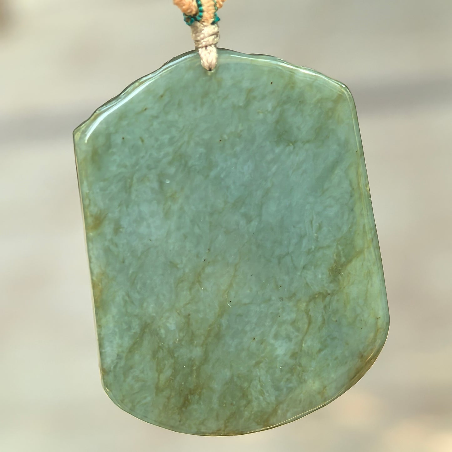 Natural Grade-A Glutinous Oily Green Jadeite Horse Plaque Pendant · Burmese Jade