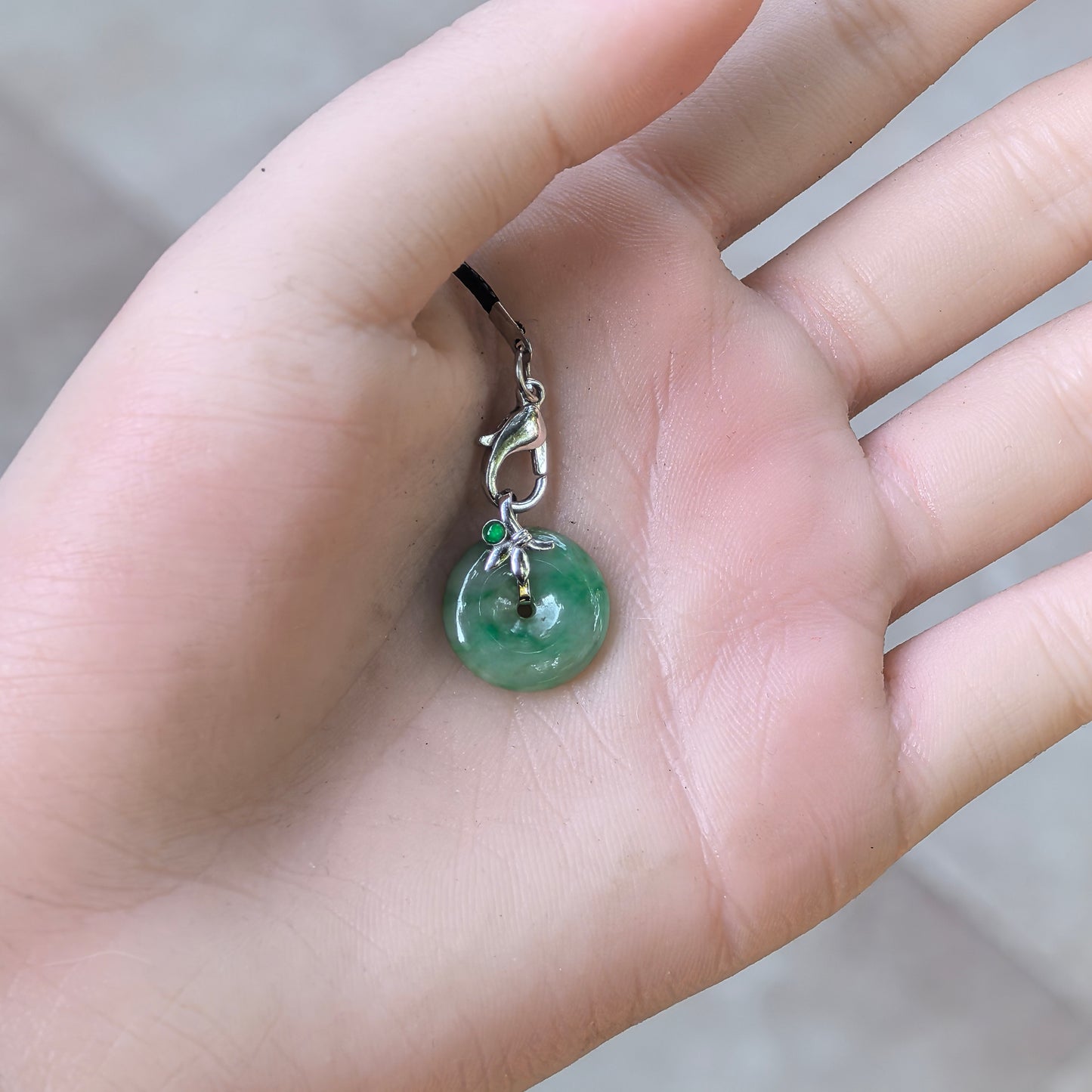 Natural Grade-A Glutinous Green Jadeite Peace Pendant in 18K Gold · Burmese Jade