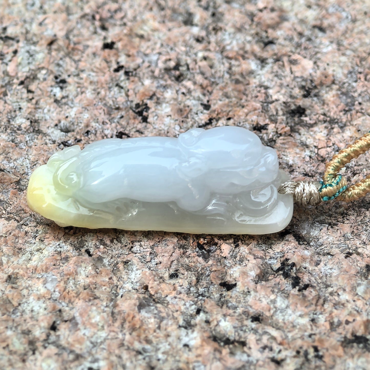 Natural Grade-A Glutinous Icy Jadeite Pixiu Pendant · Burmese Jade
