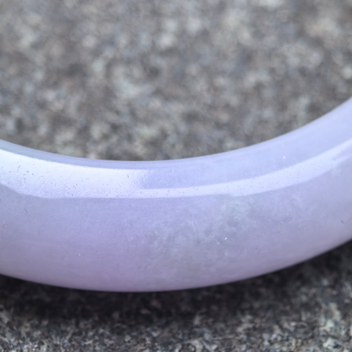 Natural Grade-A Jadeite Lavender & Green D-Shape Bangle · Burmese Jade 54.5mm
