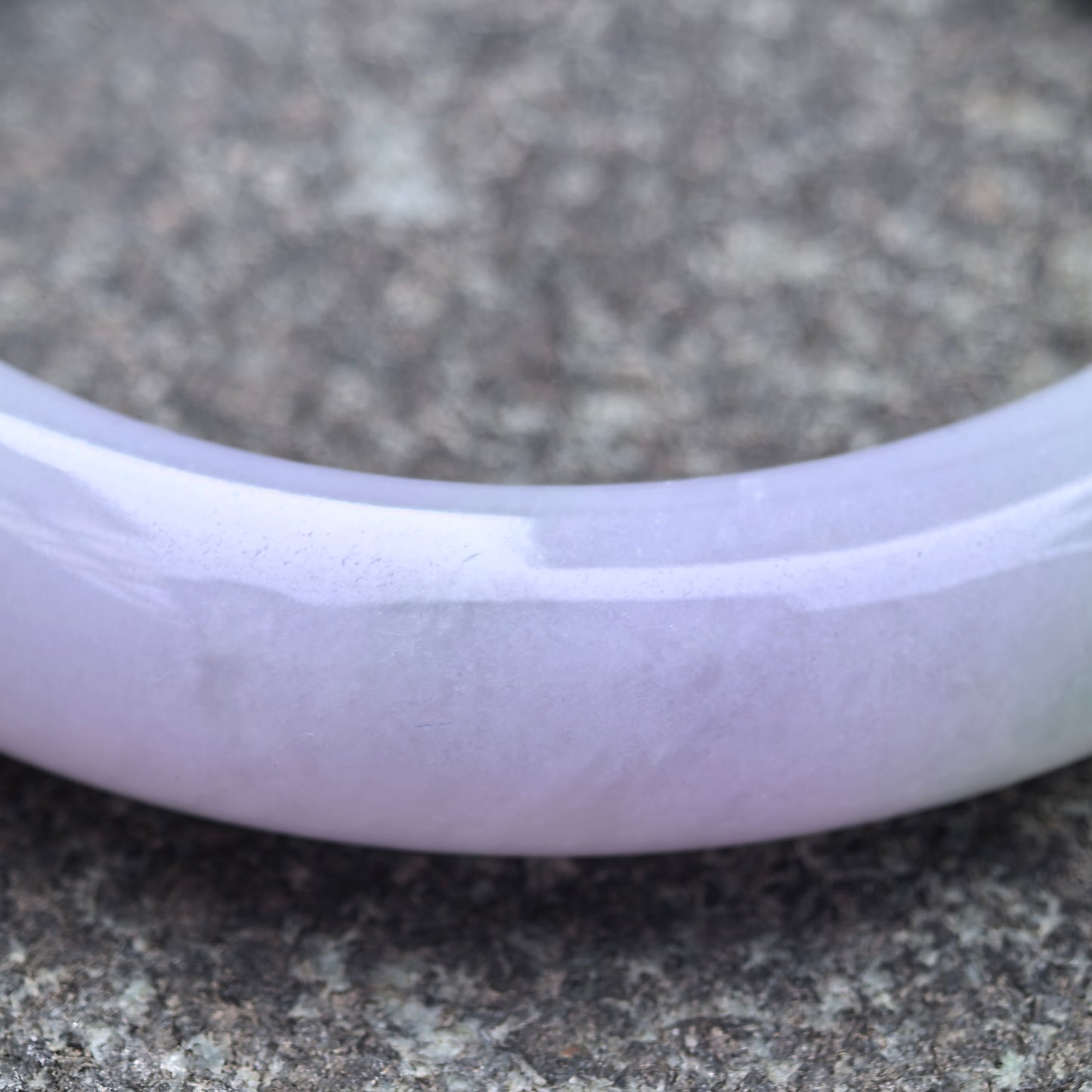 Natural Grade-A Jadeite Lavender & Green D-Shape Bangle · Burmese Jade 54.5mm