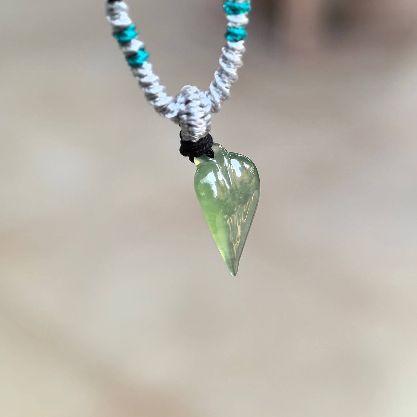 Natural Grade-A Icy Translucent Green Jadeite Bamboo Leaf Pendant · Burmese Jade