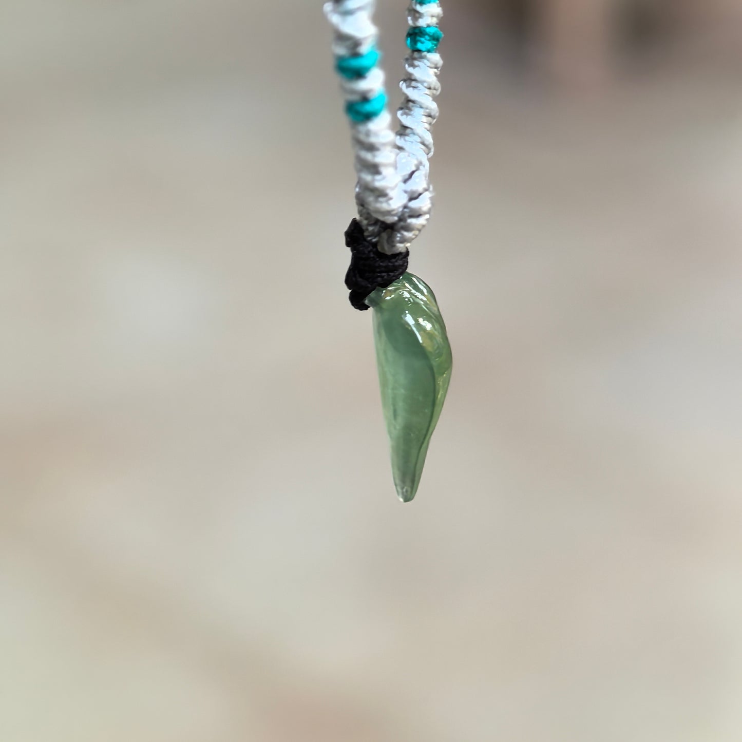 Natural Grade-A Icy Translucent Green Jadeite Bamboo Leaf Pendant · Burmese Jade