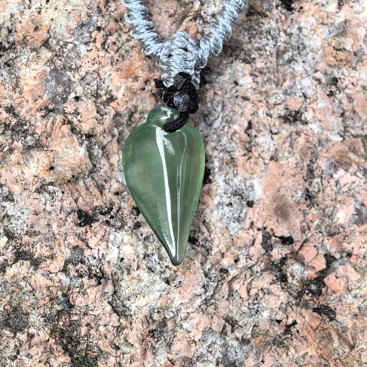 Natural Grade-A Icy Translucent Green Jadeite Bamboo Leaf Pendant · Burmese Jade