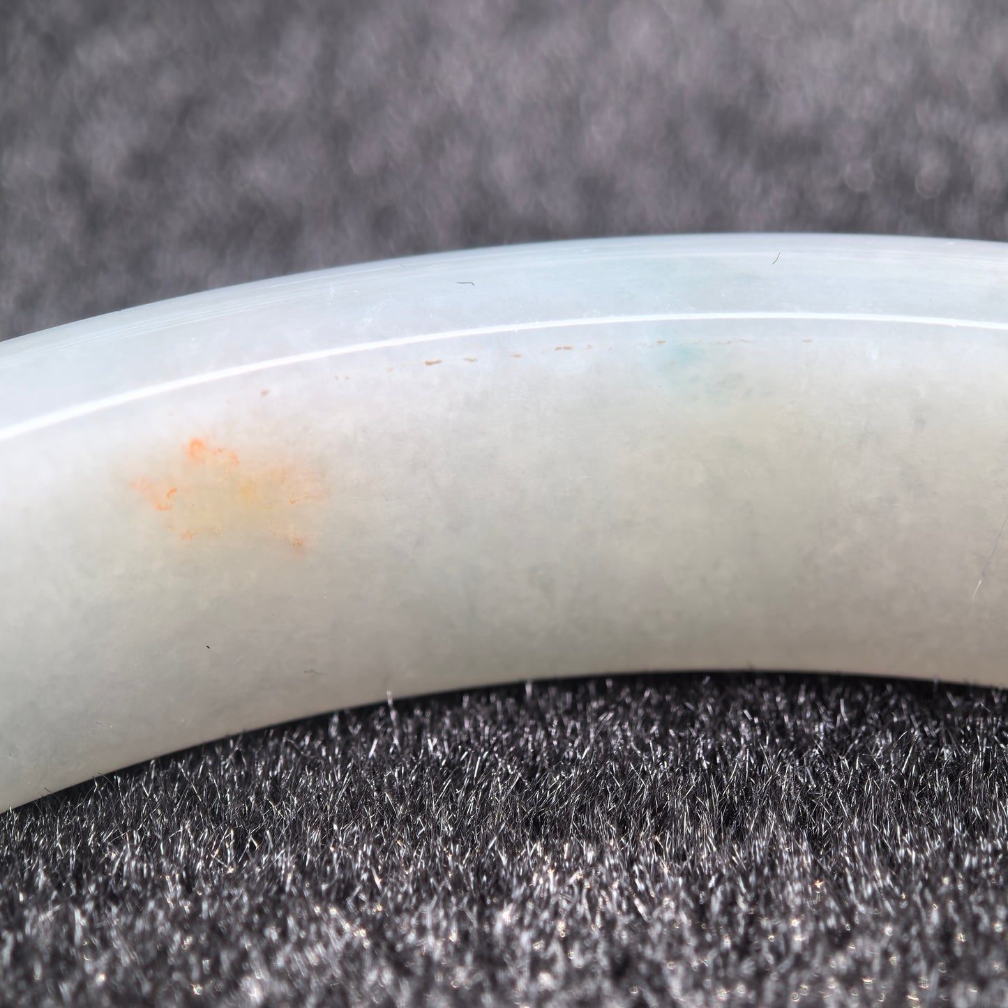 Natural Grade-A Fine Glutinous D-shaped Jadeite Bangle · Burmese Jade 66mm