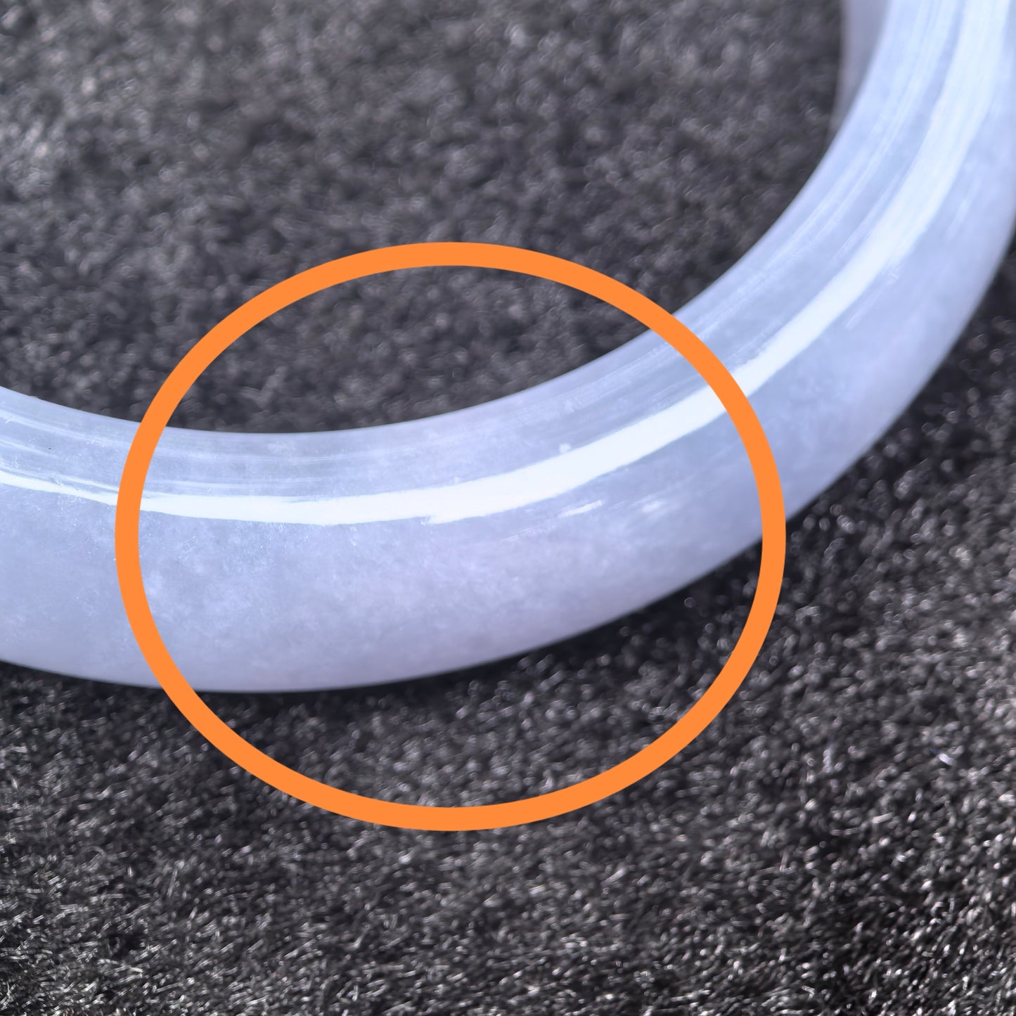 Natural Grade-A Glutinous Lavender-blue Jadeite D-Shape Bangle · Burmese Jade 56mm