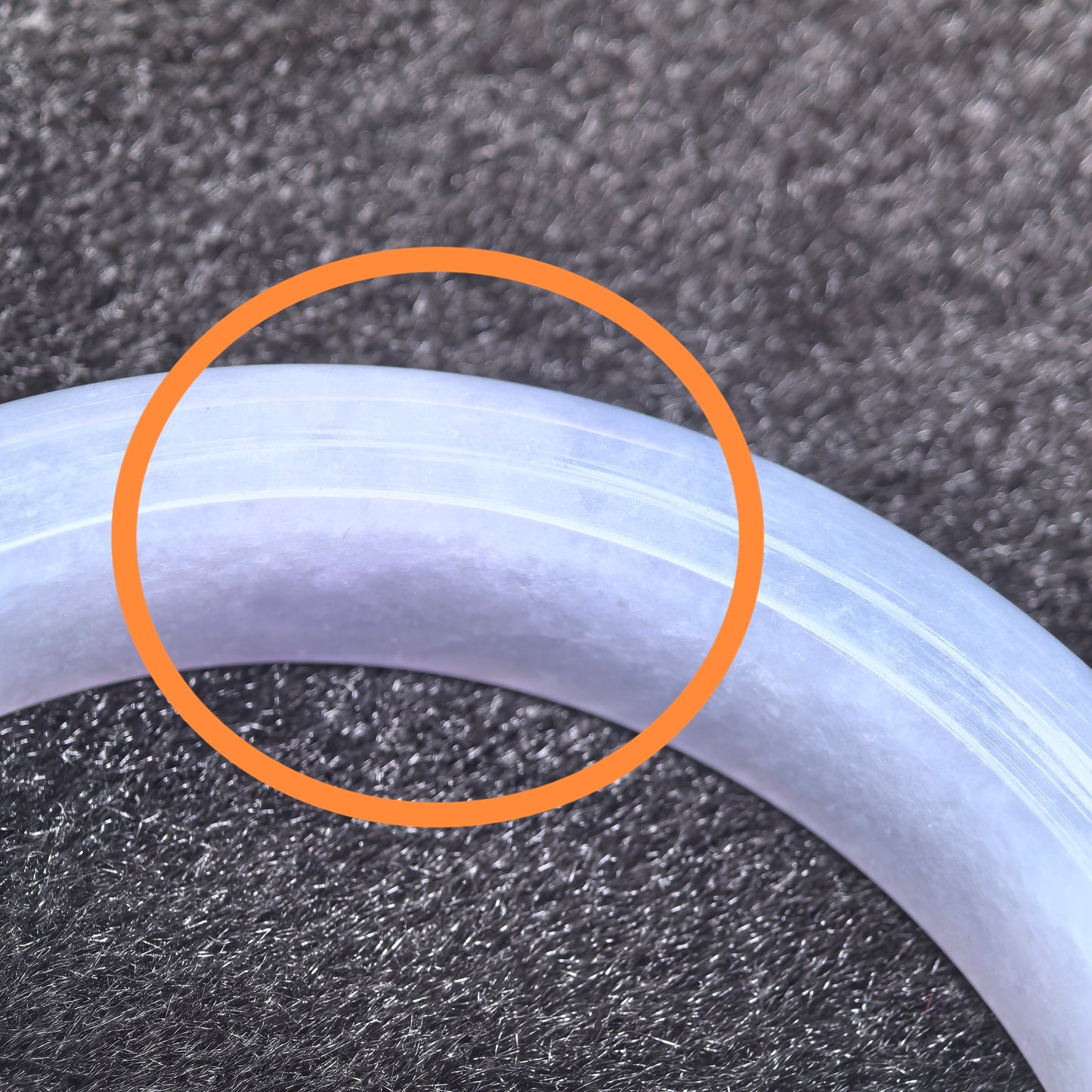 Natural Grade-A Glutinous Lavender-blue Jadeite D-Shape Bangle · Burmese Jade 56mm
