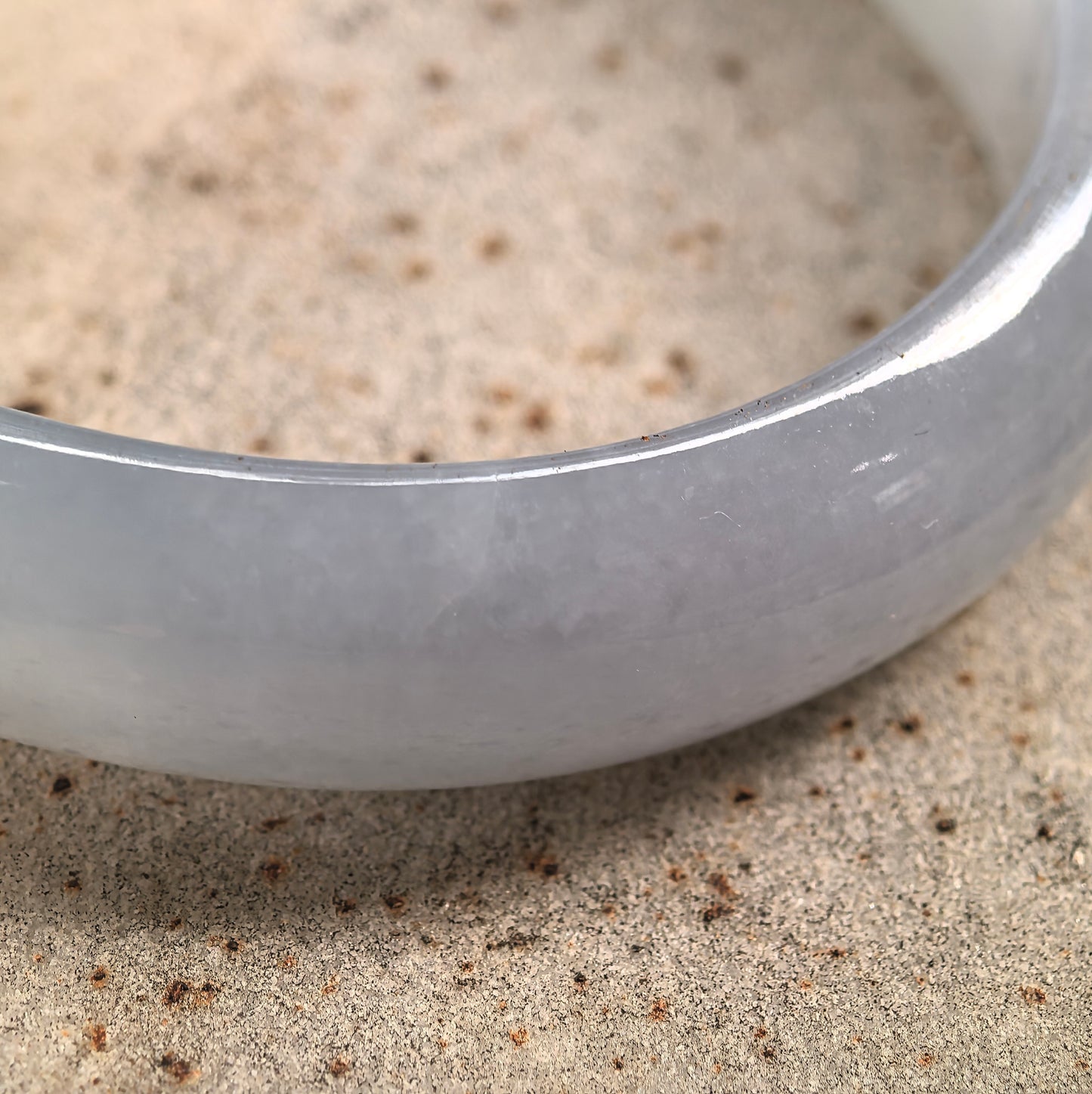 Natural Grade-A Glutinous Icy Light Green Oval Jadeite Bangle · Burmese Jade 51mm