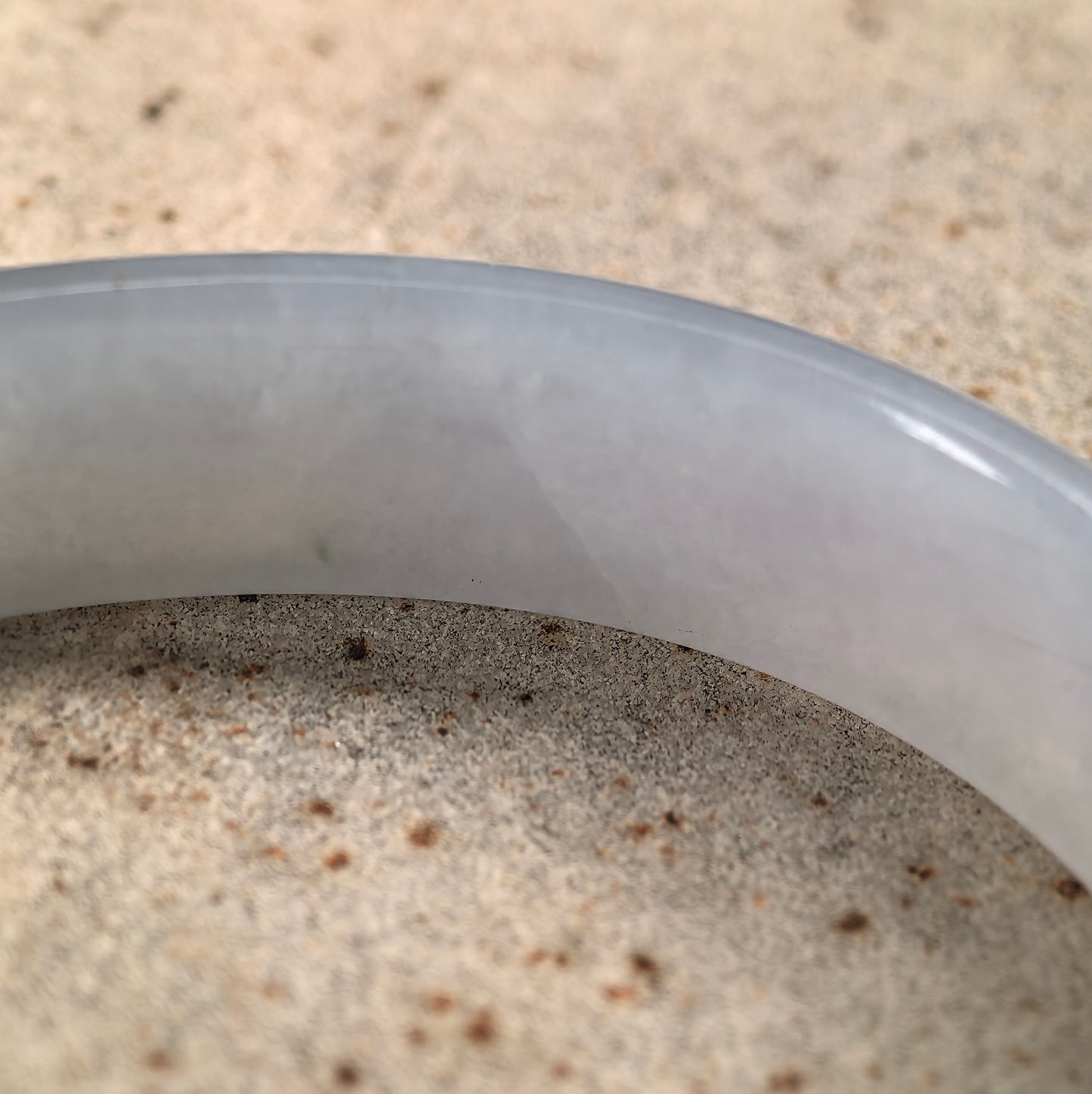 Natural Grade-A Glutinous Icy Light Green Oval Jadeite Bangle · Burmese Jade 51mm