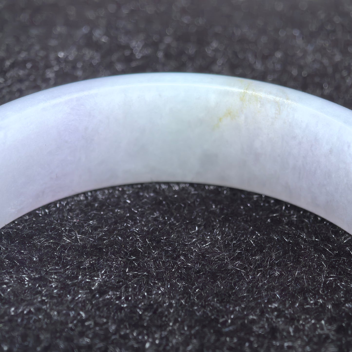 Natural Grade-A Glutinous Light Lavender & Olive Green Jadeite Oval Bangle · Burmese Jade 50mm