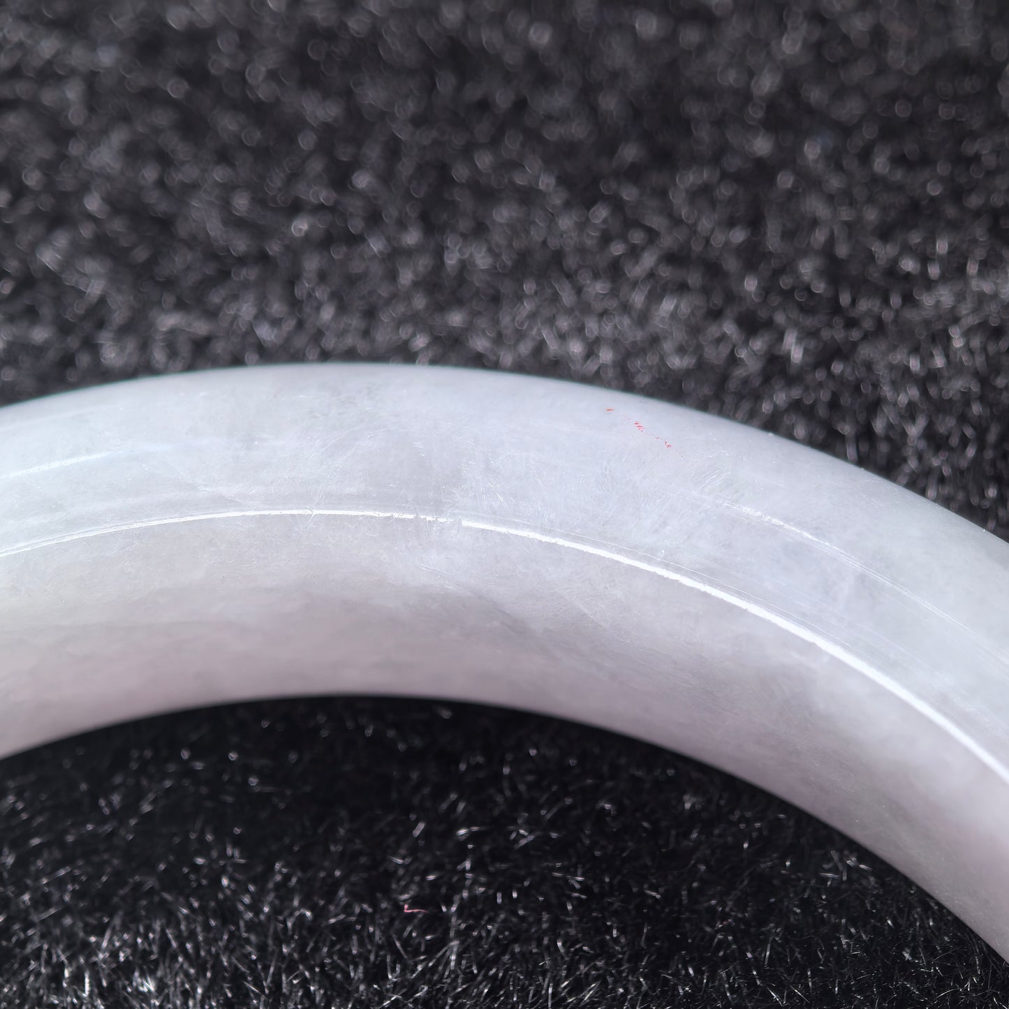 Natural Grade-A Glutinous Light Lavender Jadeite D-shape Bangle · Burmese Jade 54mm