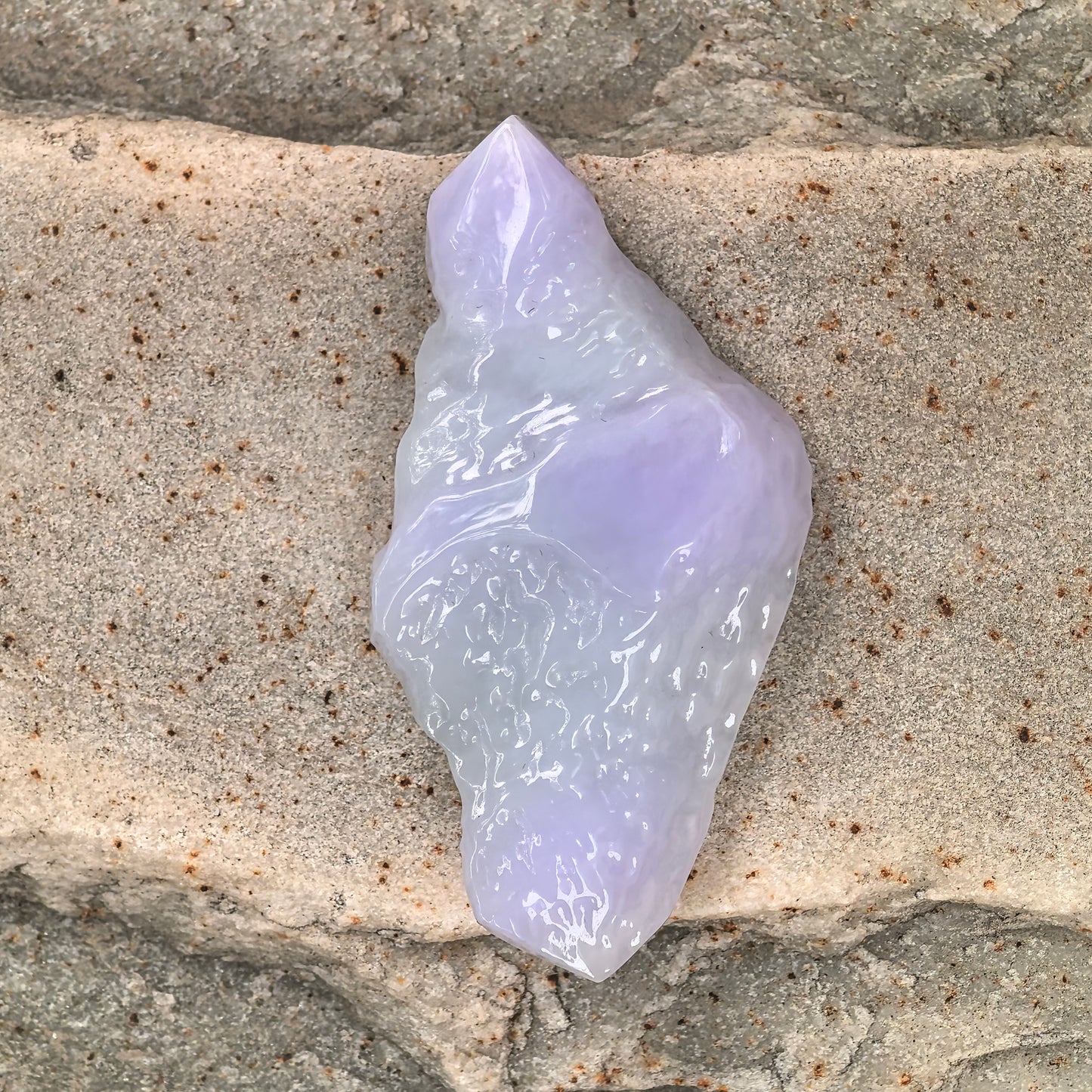 Natural Grade-A Jadeite Rough Piece for Pendant Carving · Burmese Jade