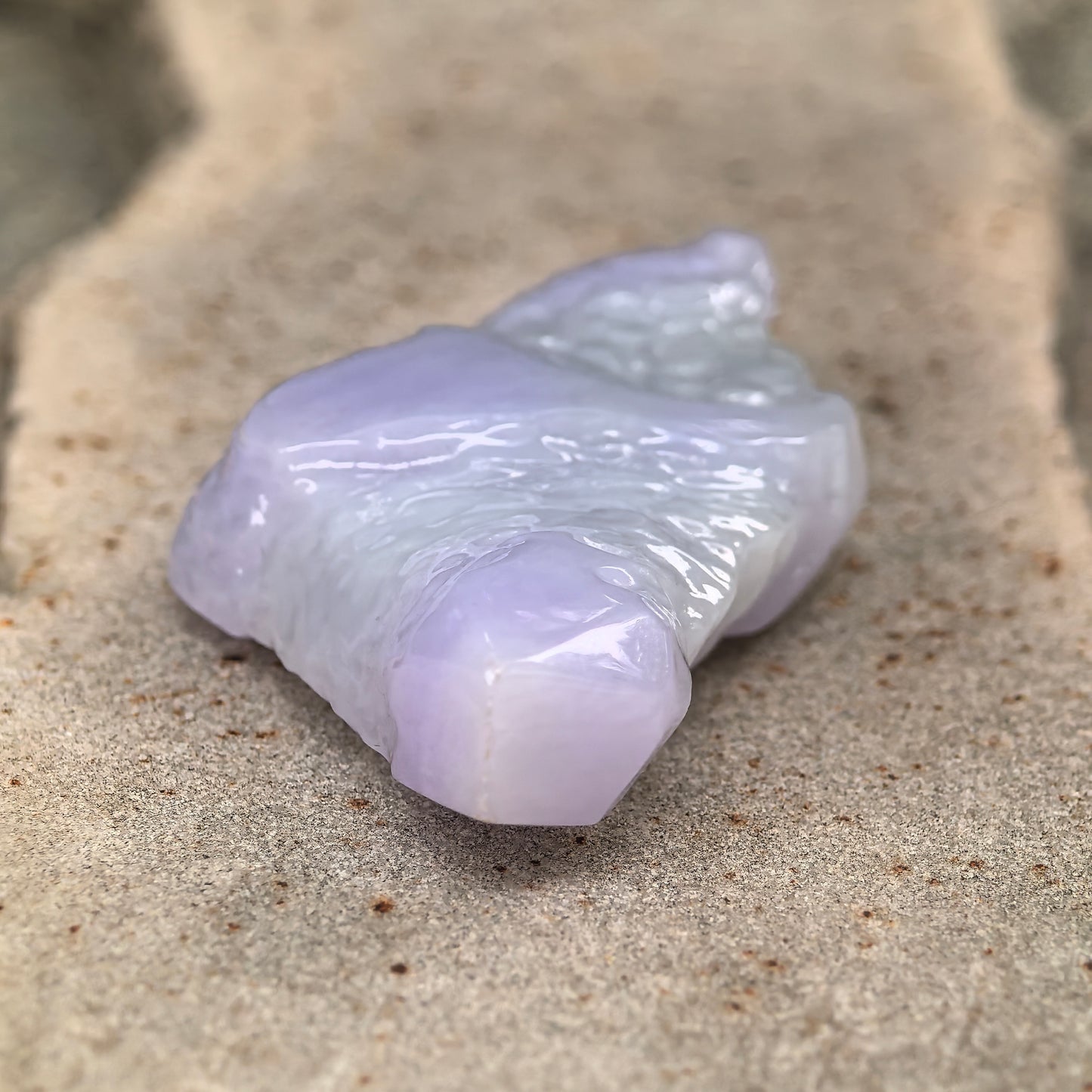 Natural Grade-A Jadeite Rough Piece for Pendant Carving · Burmese Jade