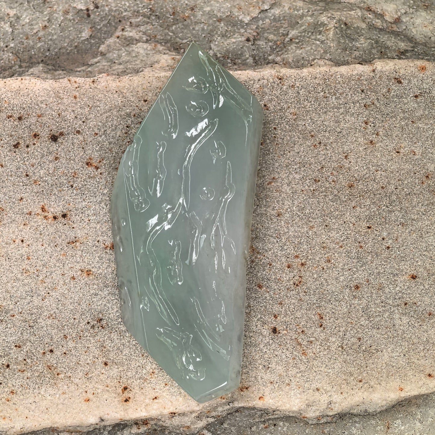 Natural Grade-A Jadeite Rough Piece for Pendant Carving · Burmese Jade