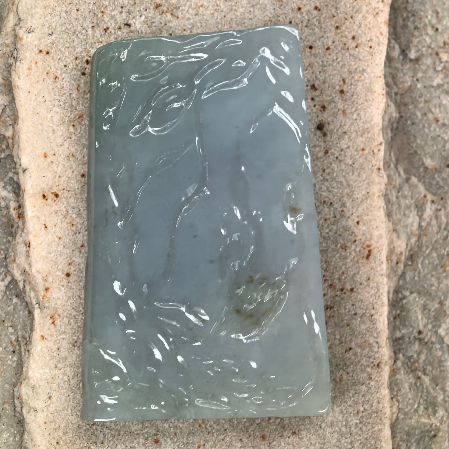 Natural Grade-A Jadeite Rough Piece for Pendant Carving · Burmese Jade