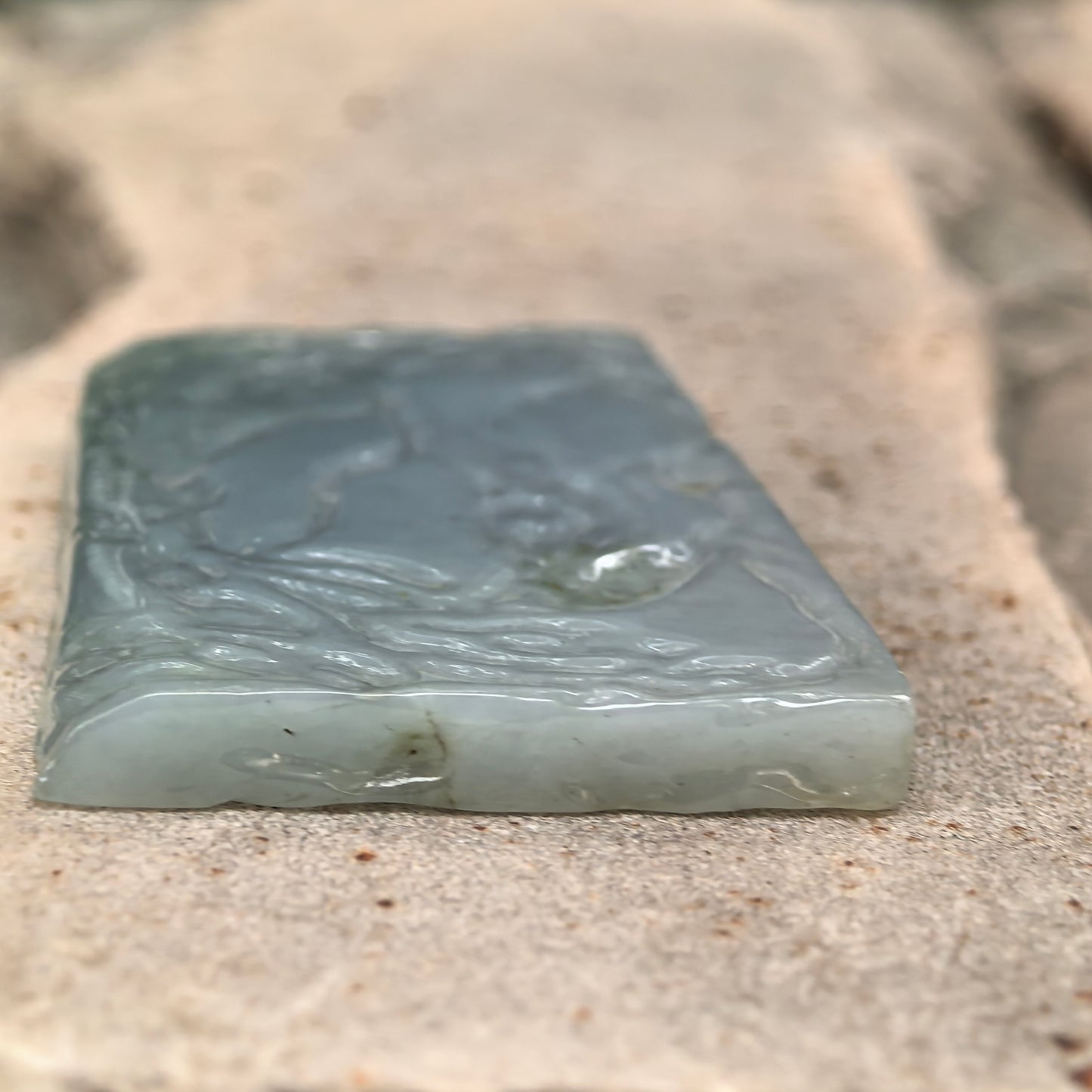Natural Grade-A Jadeite Rough Piece for Pendant Carving · Burmese Jade