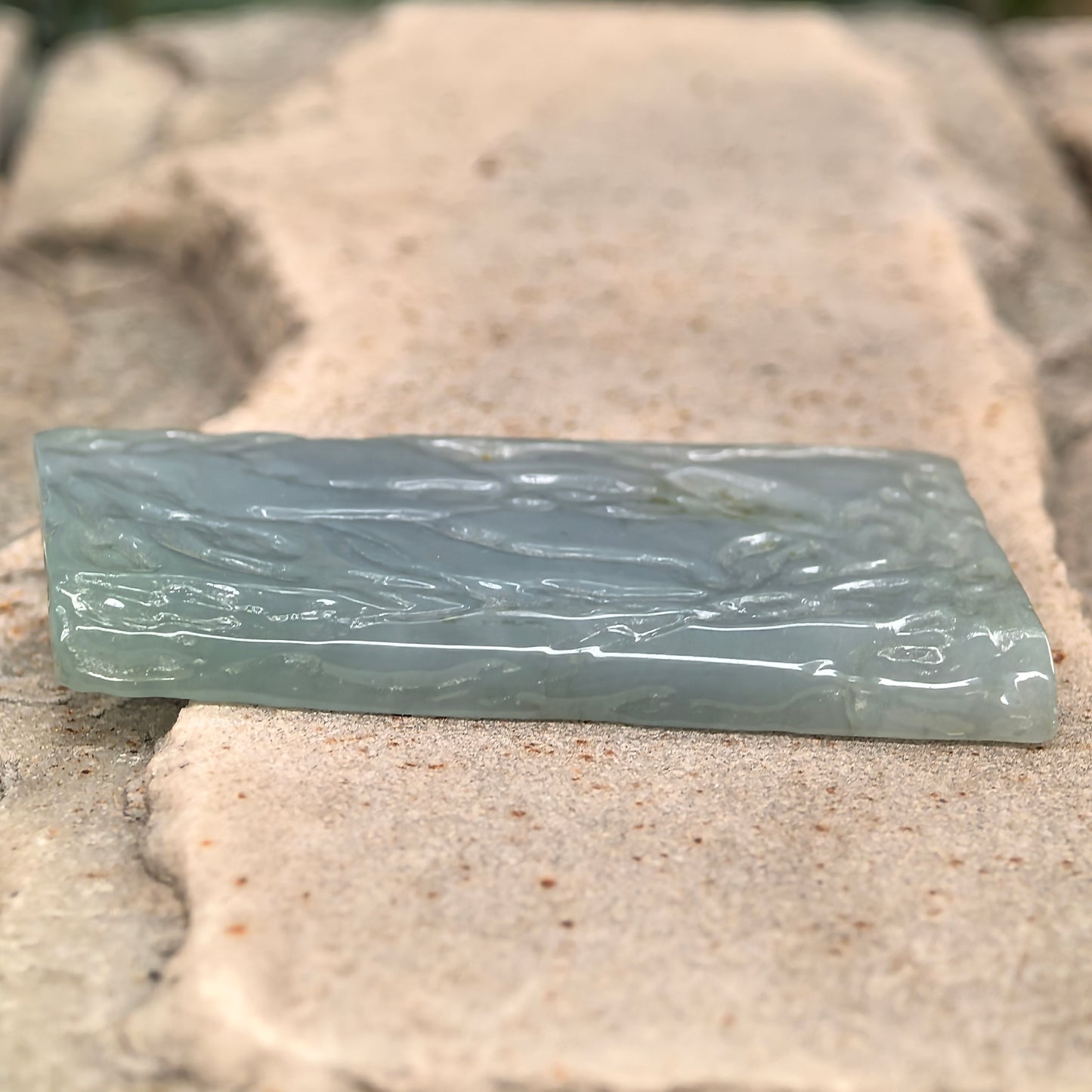 Natural Grade-A Jadeite Rough Piece for Pendant Carving · Burmese Jade