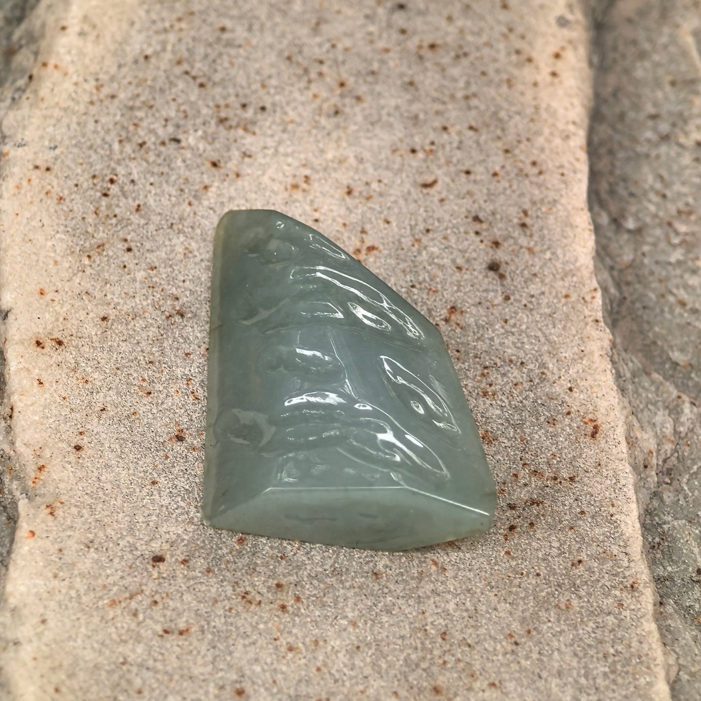 Natural Grade-A Jadeite Rough Piece for Pendant Carving · Burmese Jade