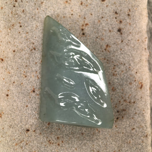 Natural Grade-A Jadeite Rough Piece for Pendant Carving · Burmese Jade
