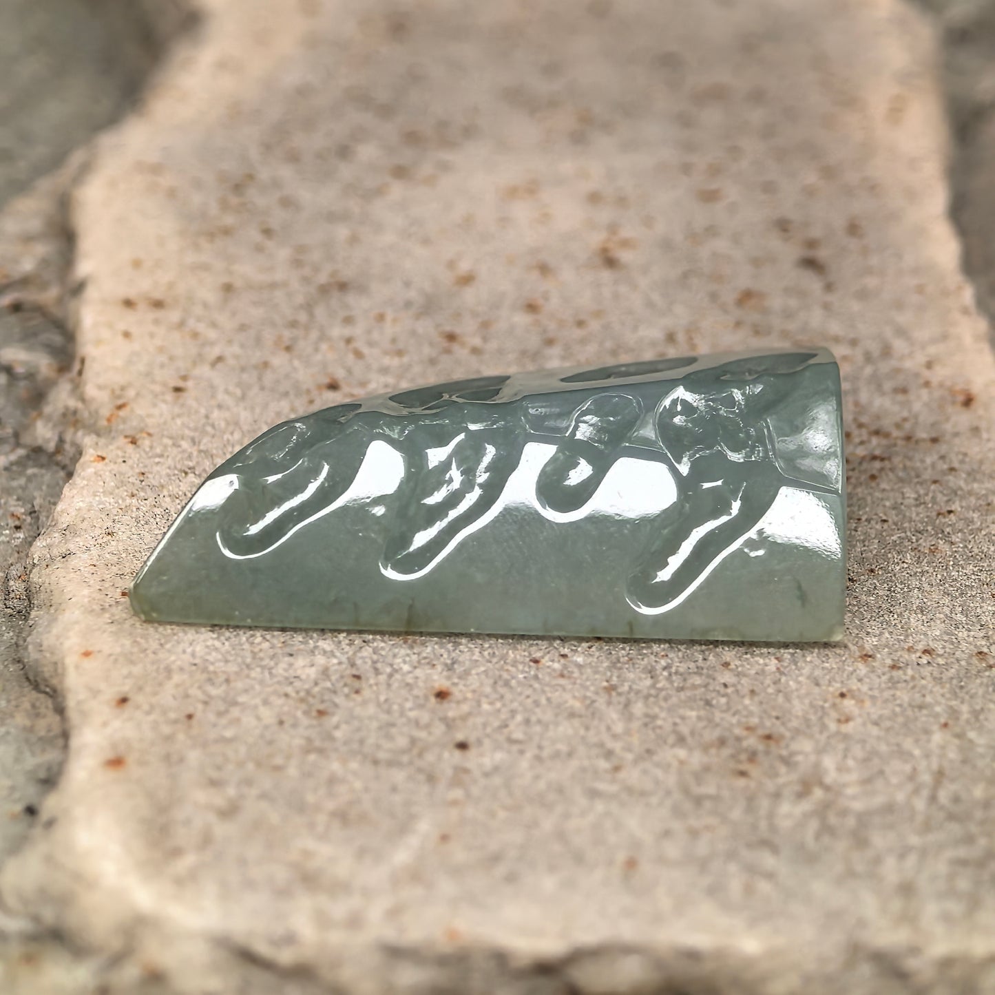 Natural Grade-A Jadeite Rough Piece for Pendant Carving · Burmese Jade